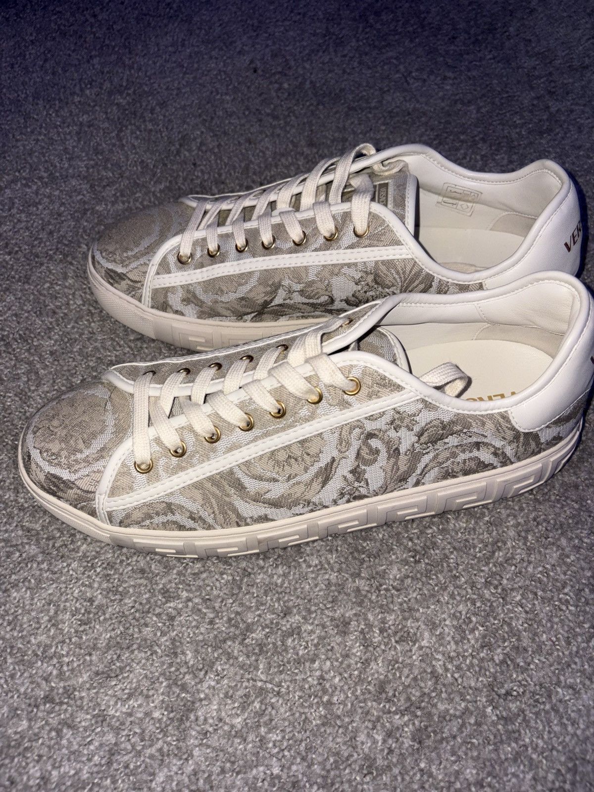 Versace Versace Greca Jacquard Men Shoes Size US 12 / EU 45 - 1 Thumbnail