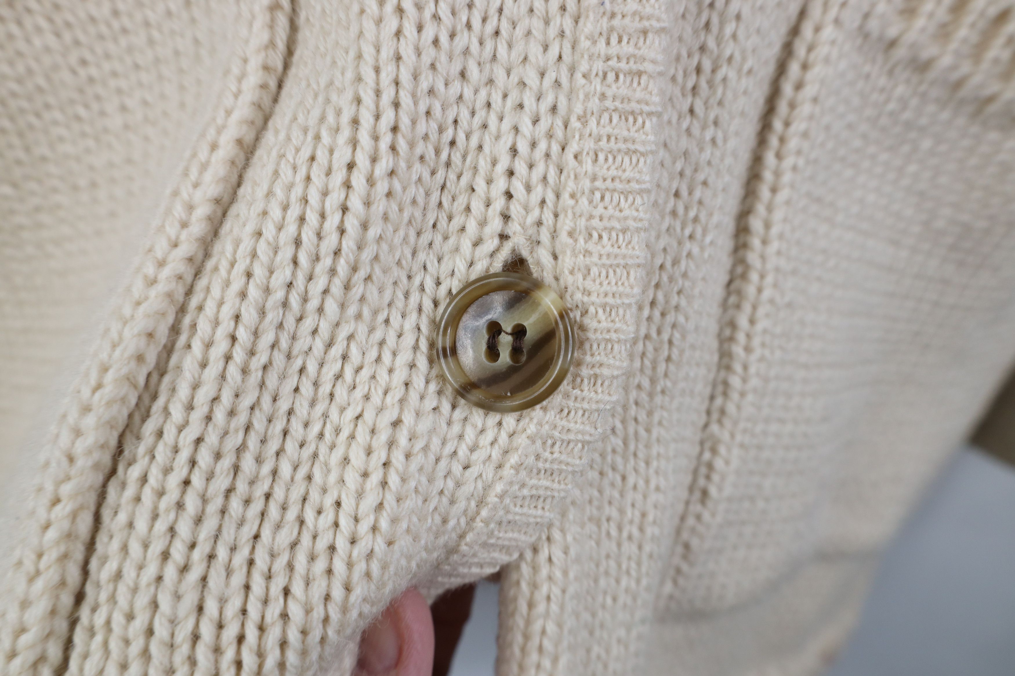 Vintage Vintage 90s Streetwear Blend Knit Shawl Cardigan Sweater Size L / US 10 / IT 46 - 5 Thumbnail