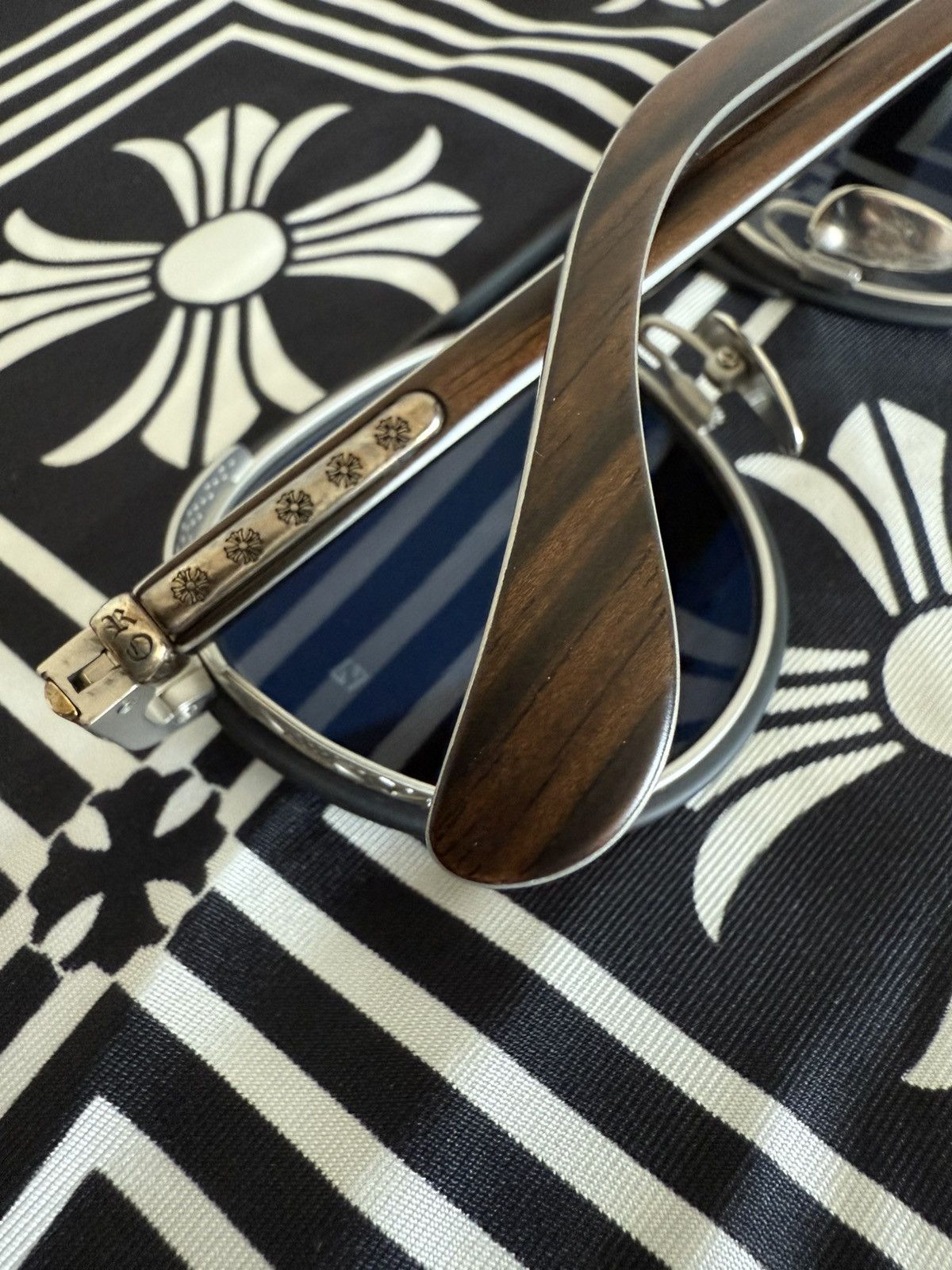 Chrome Hearts Preyank Wood Aviator Sunglasses Size ONE SIZE - 10 Thumbnail