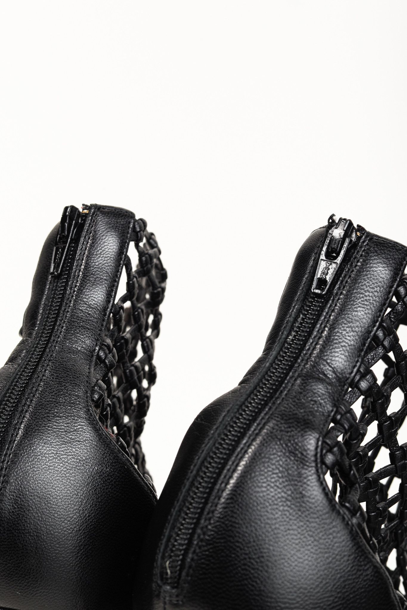 Christian Louboutin Christian Louboutin Porligat 120 Leather Woven Cage Heels Size US 8.5 / IT 38.5 - 5 Thumbnail