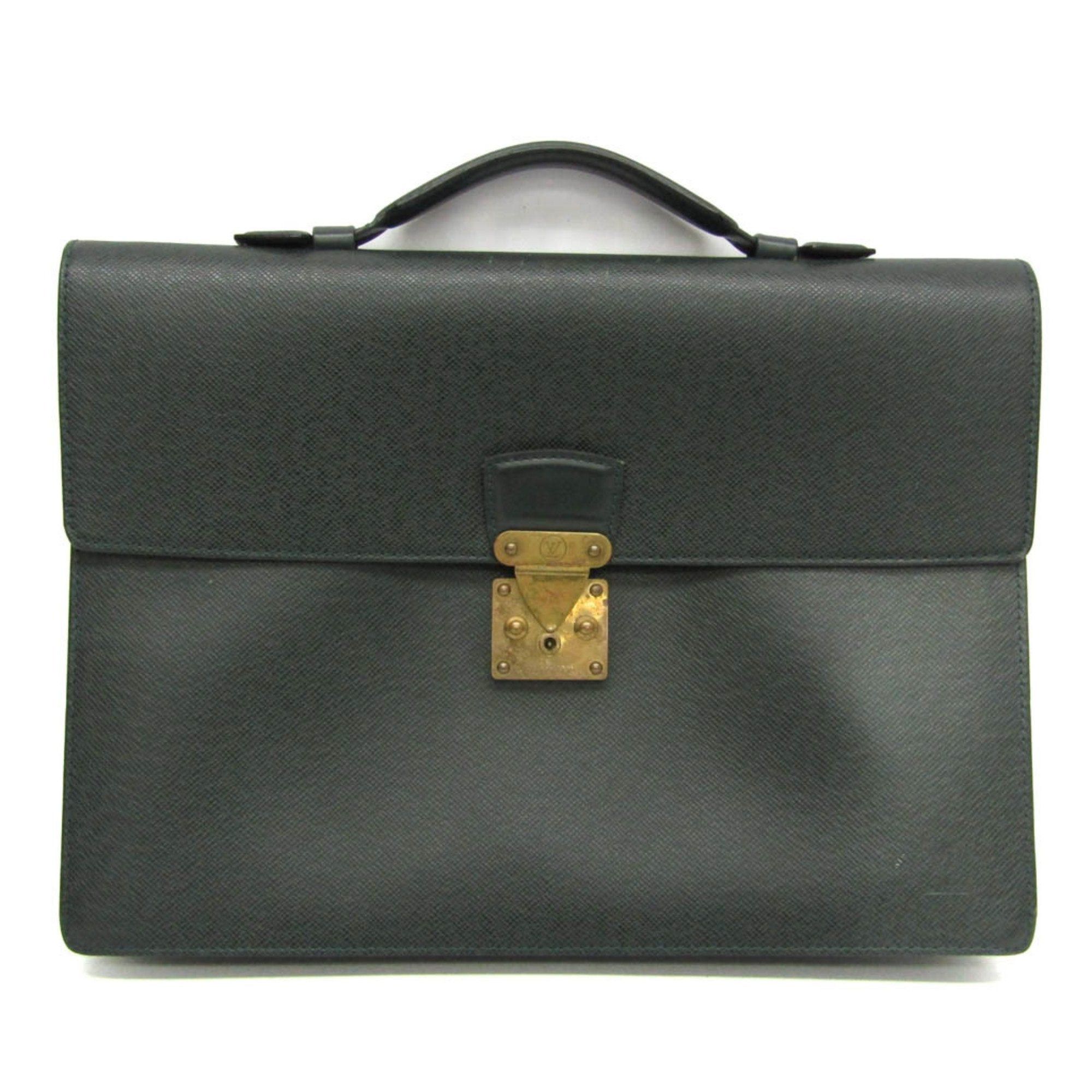 image of Louis Vuitton Taiga Serviette Kourad M30074 Men's Briefcase Episea in Green