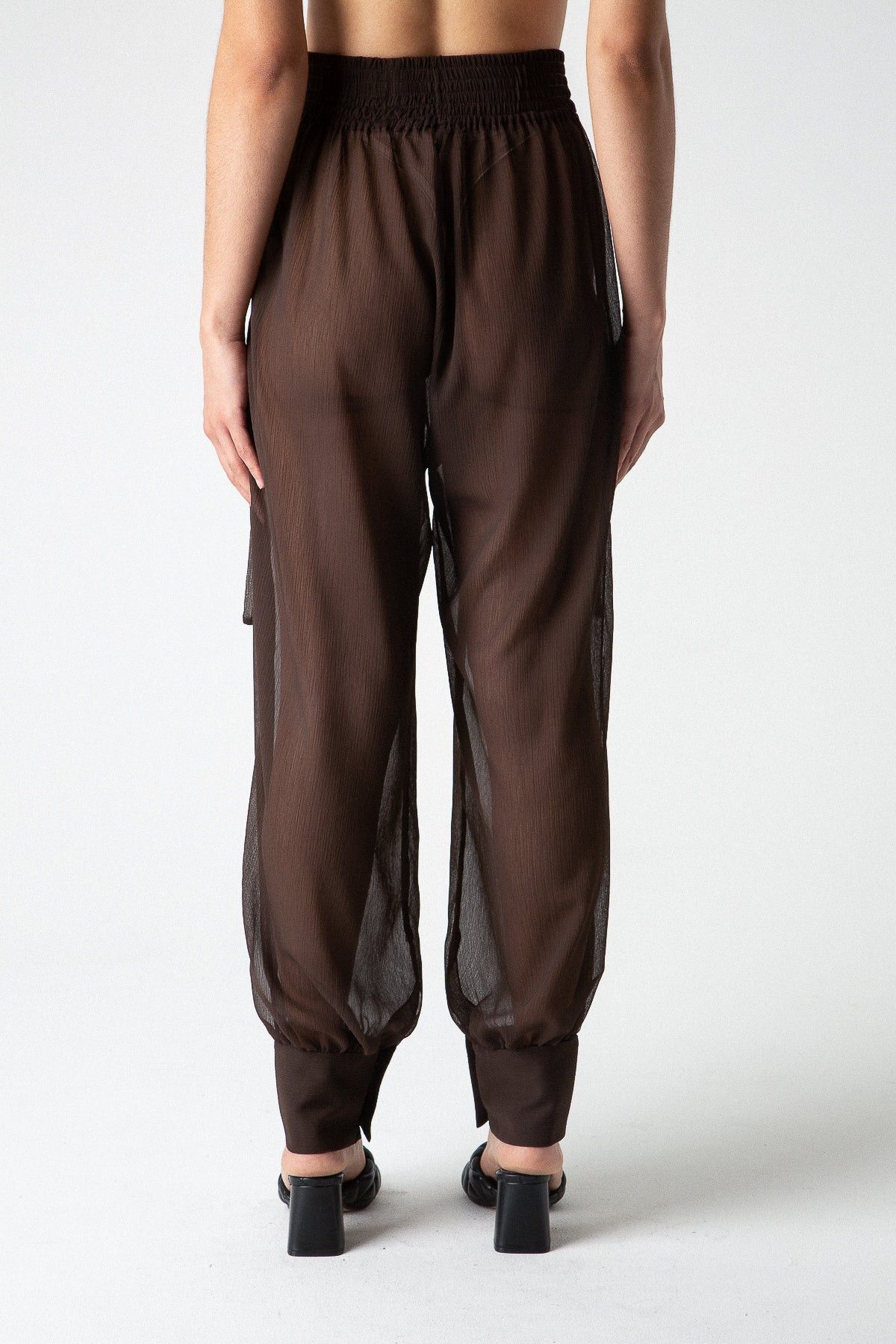 Other $600 NWT SUPRIYA LELE SHEER DRAWSTRING TROUSERS Size 27" / US 4 / IT 40 - 2 Thumbnail