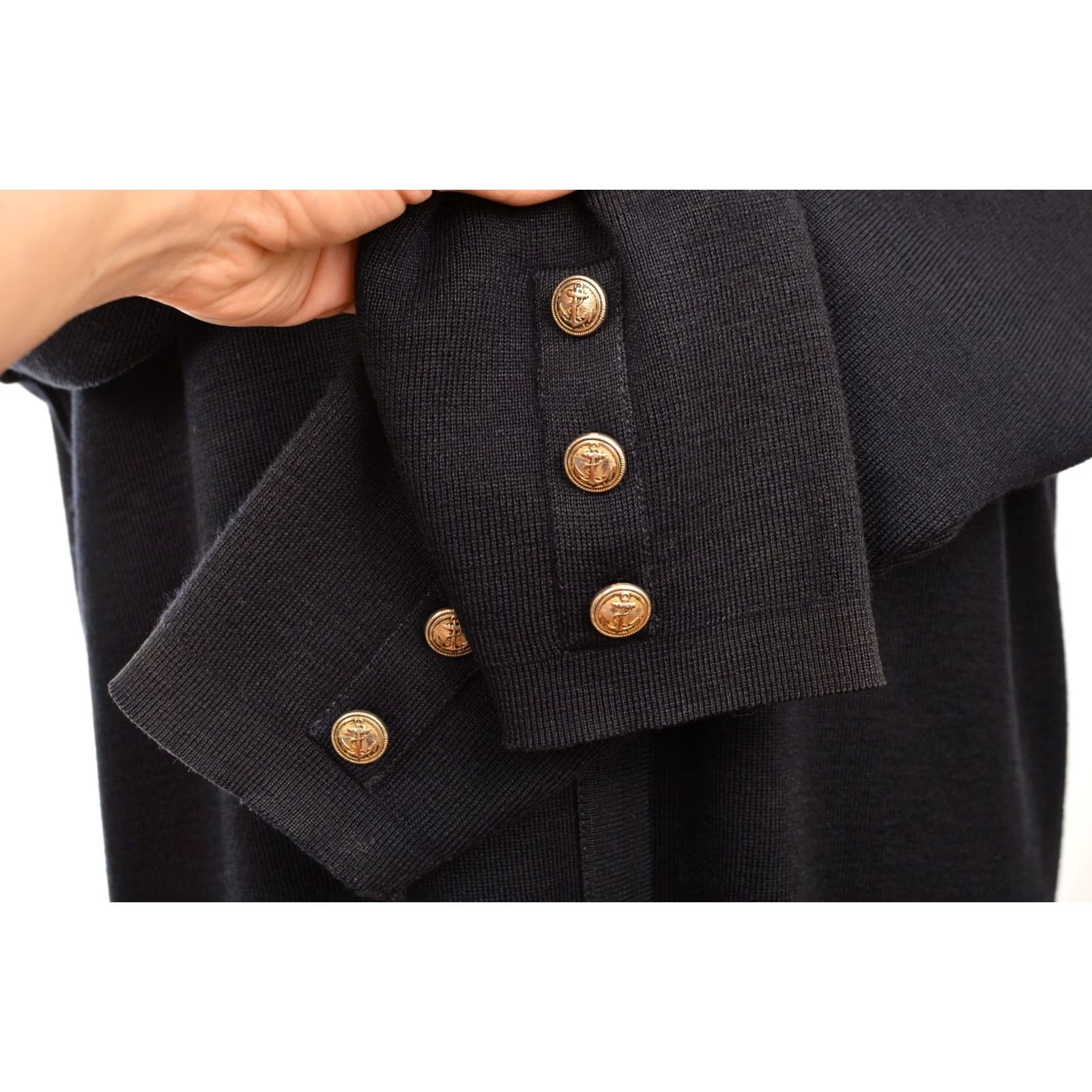 Vintage DDP Unisex Royal Mer Bretagne Wool Acrylic Blend Cardigan Sweater L Mens Womens Black Size L / US 10 / IT 46 - 4 Thumbnail