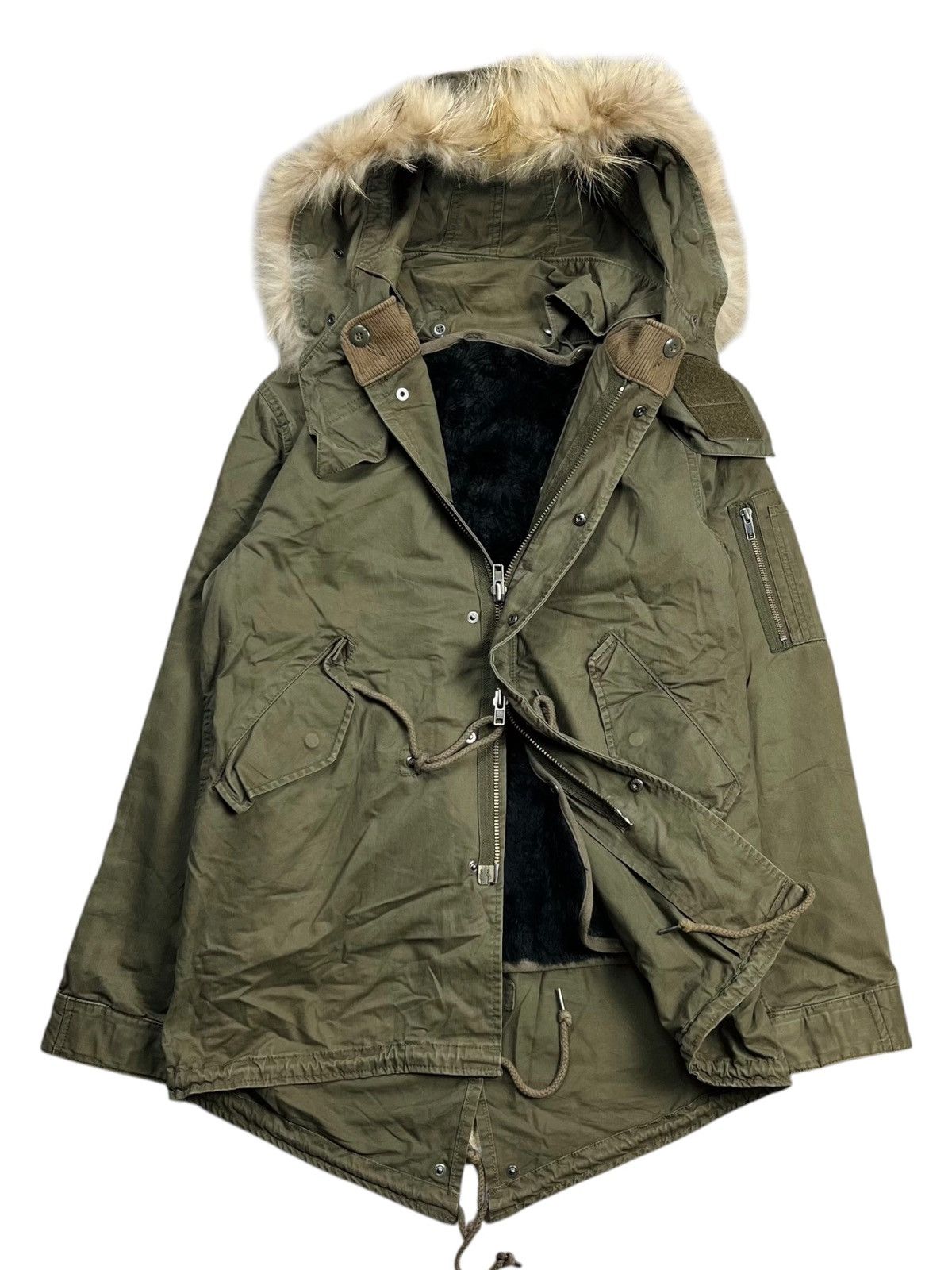 2000s Takeo Kikuchi - Fur Hoodie Parka Jacket