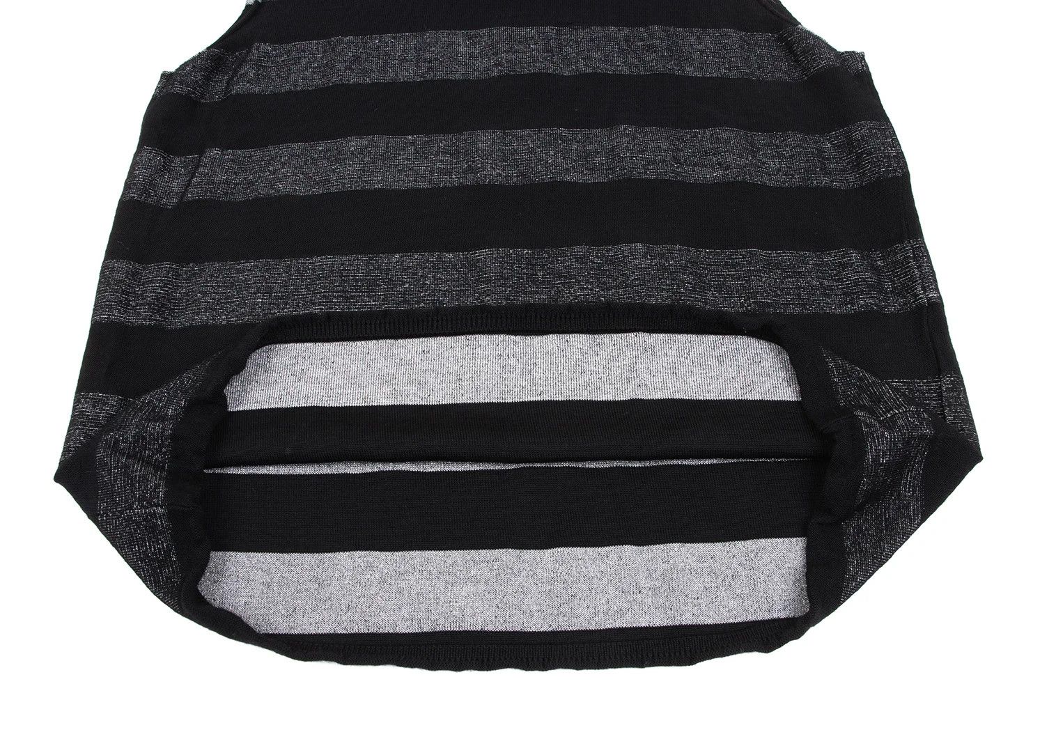 Comme des Garcons Homme Plus Black and Silver Striped Sleeveless Knit Vest, Size L Size US L / EU 52-54 / 3 - 5 Thumbnail