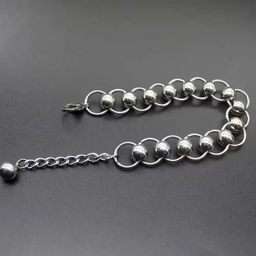 VIBE Ball Chain Bracelet 2000s Chrome Y2K Punk Skater Grunge Size ONE SIZE - 3 Thumbnail