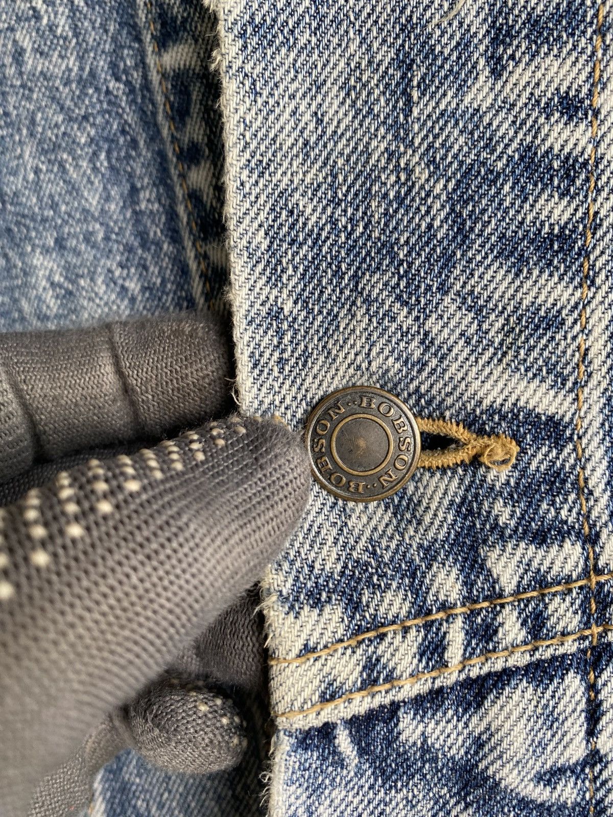 Vintage Vintage Bobson American Basic Acid Wash Denim Jacket 80s–90s Size US XL / EU 56 / 4 - 8 Thumbnail