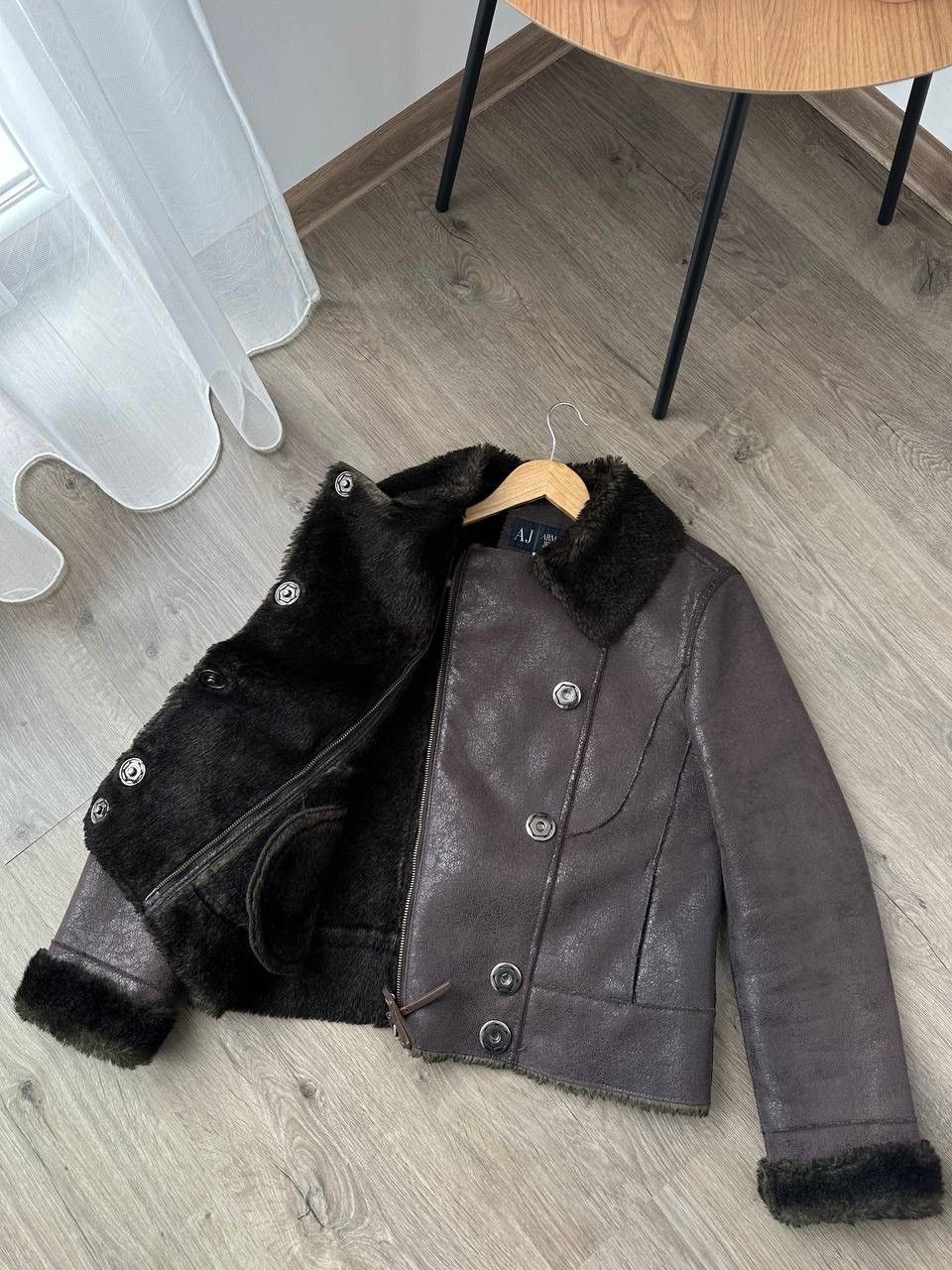 Armani × Vintage Vintage Armani Jeans Faux Fur Womesn Jacket Size L / US 10 / IT 46 - 17 Thumbnail