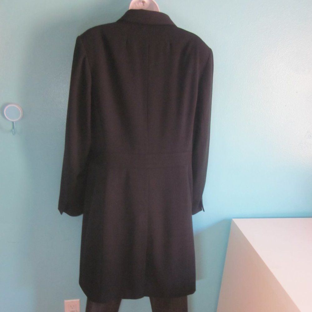 Vintage Venezia Vintage Long Black Coat Size 14 Size L / US 10 / IT 46 - 4 Thumbnail