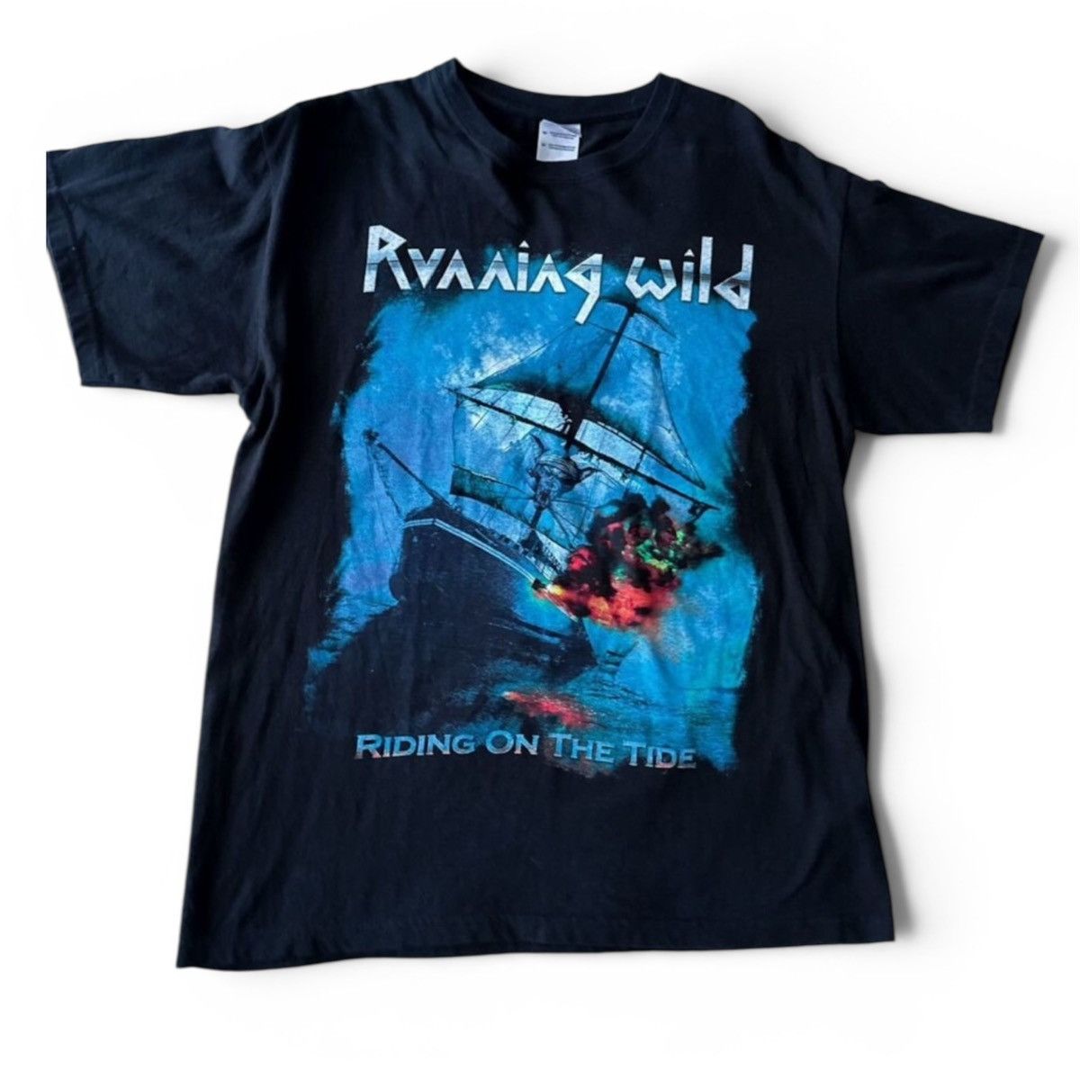 Band Tees Running Wild "Riding on the Tide" Band Tee 2012 metal group Size US M / EU 48-50 / 2 - 1 Thumbnail