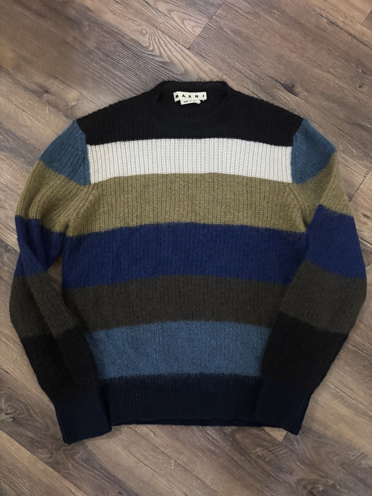 Marni Striped Mohair Sweater Size US XL / EU 56 / 4 - 1 Thumbnail