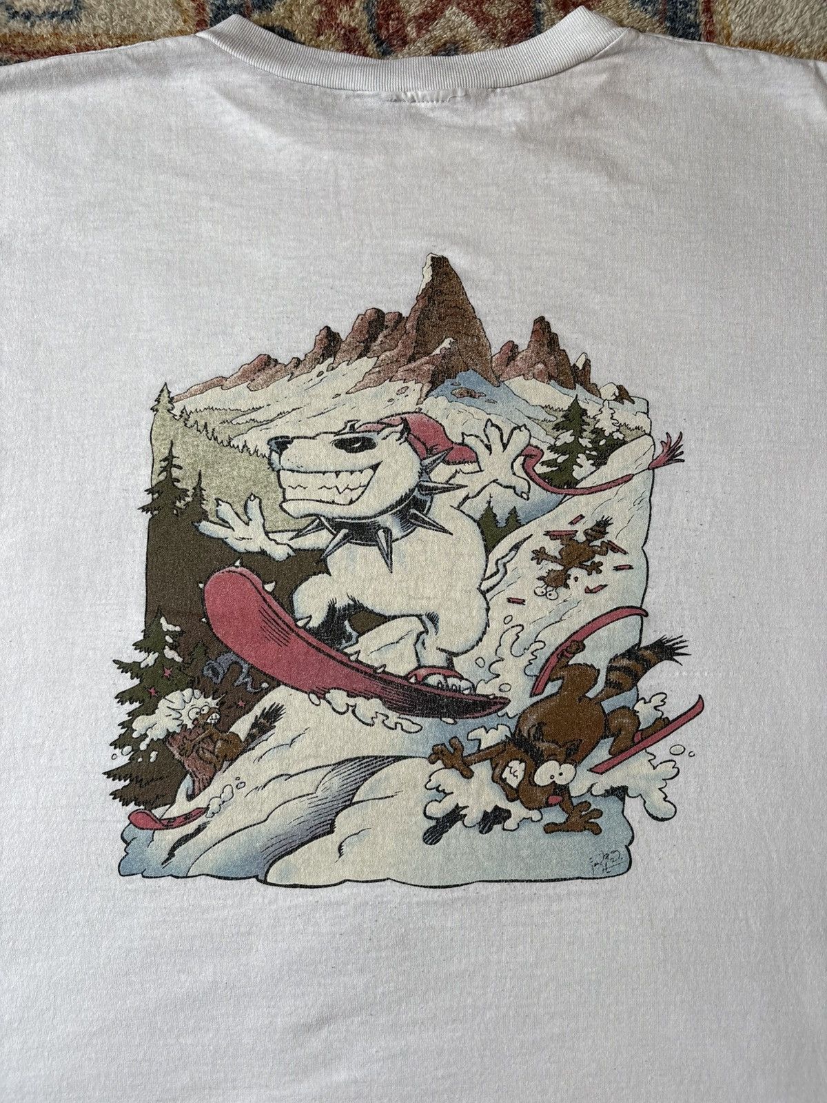 Vintage Vintage Spike Dog Snowboarding T-shirt Size XL Size US XL / EU 56 / 4 - 3 Thumbnail