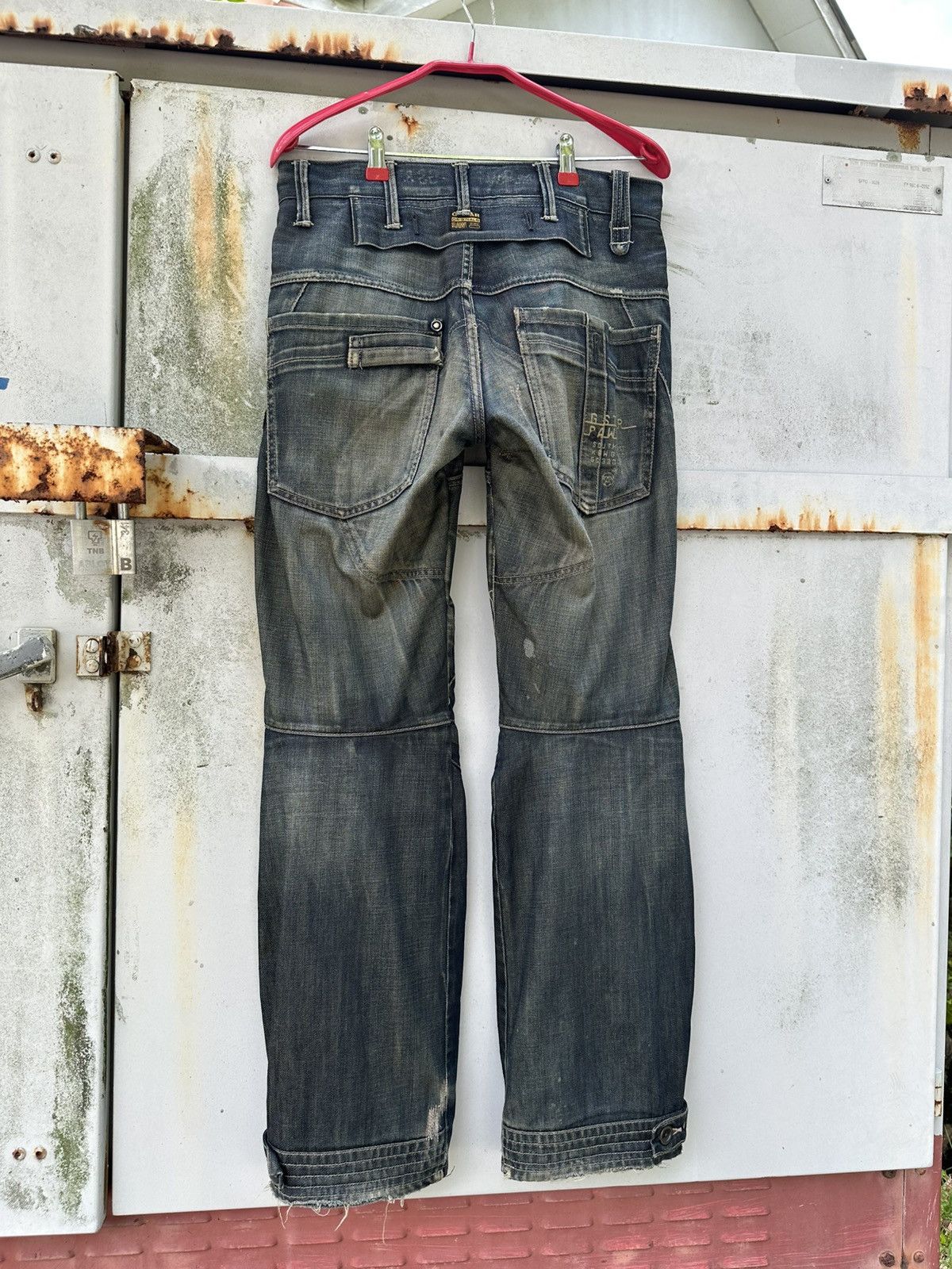 Vintage 👹Vintage G-Star Raw Thrashed Baggy Jeans Size US 30 / EU 46 - 9 Thumbnail