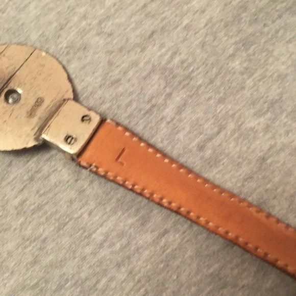 Brighton Vintage Brighton Gold & Silver Chain Black Belt Size ONE SIZE - 6 Thumbnail