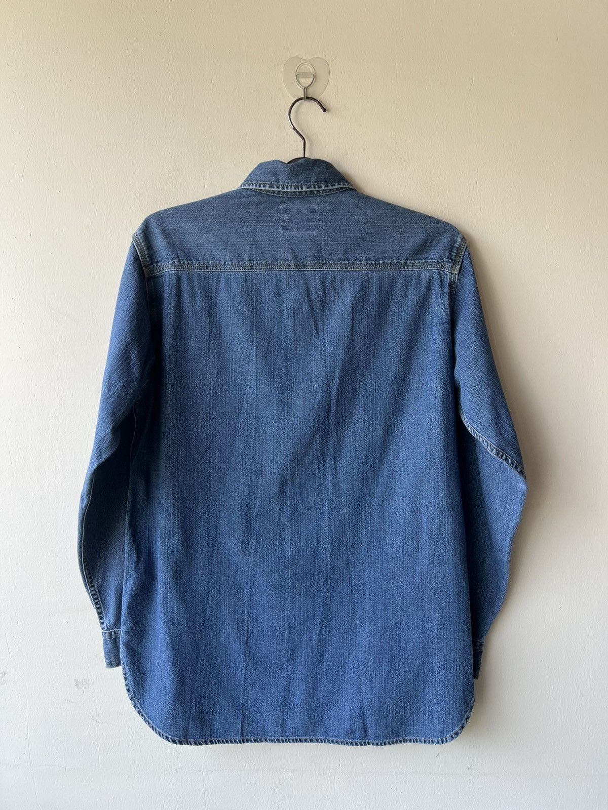 Levi's Vintage 1998 Levi’s Fade Blue Denim Work Shirt Size US M / EU 48-50 / 2 - 3 Thumbnail