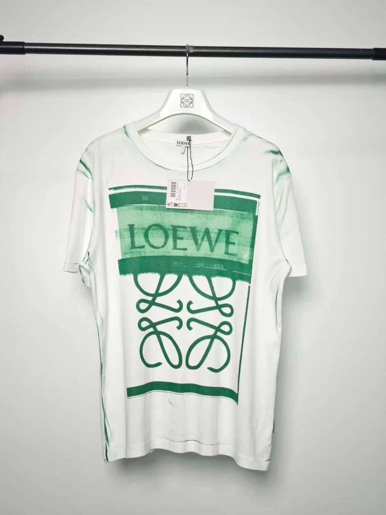Loewe LOEWE White and green short-sleeved T-shirt Size US M / EU 48-50 / 2 - 1 Thumbnail