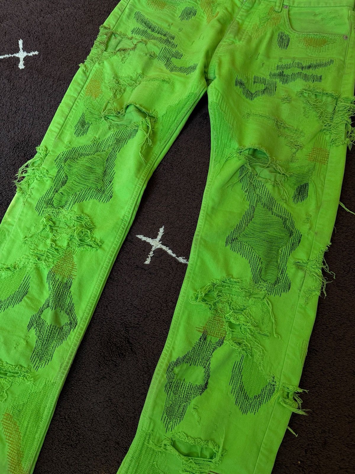 Vlone Vlone green scab denim Size US 32 / EU 48 - 1 Thumbnail