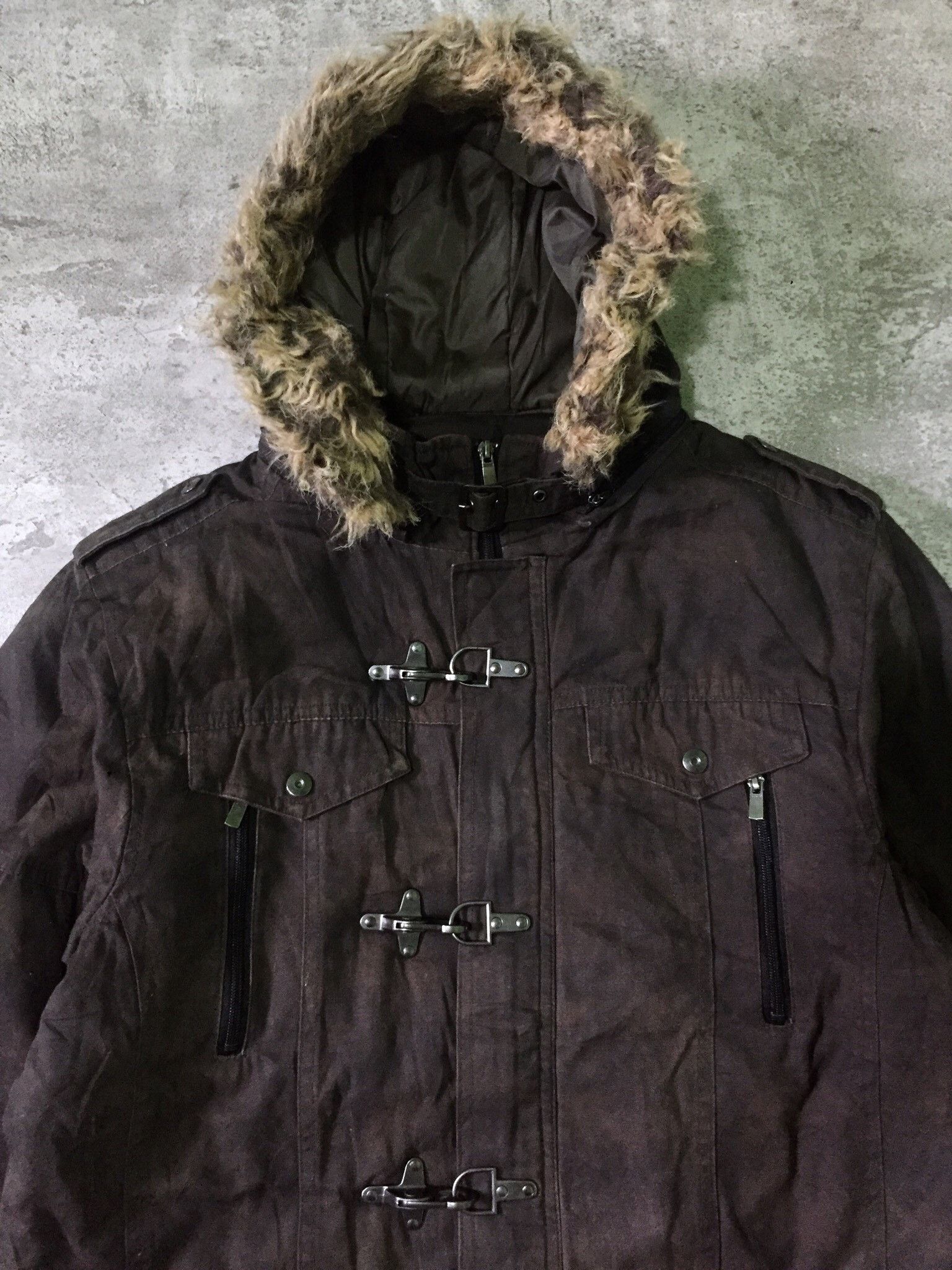 Japanese Brand Create Barefoot Claps Fur Oiled Pattern Jacket L-XL Size US L / EU 52-54 / 3 - 2 Thumbnail