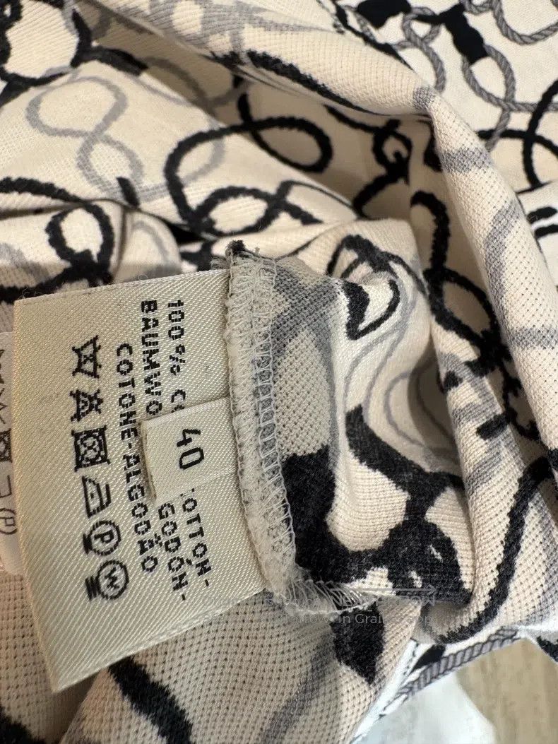 Hermes Hermes Black, White, and Gray Rope Print T-shirt Dress Size S / US 4 / IT 40 - 7 Thumbnail