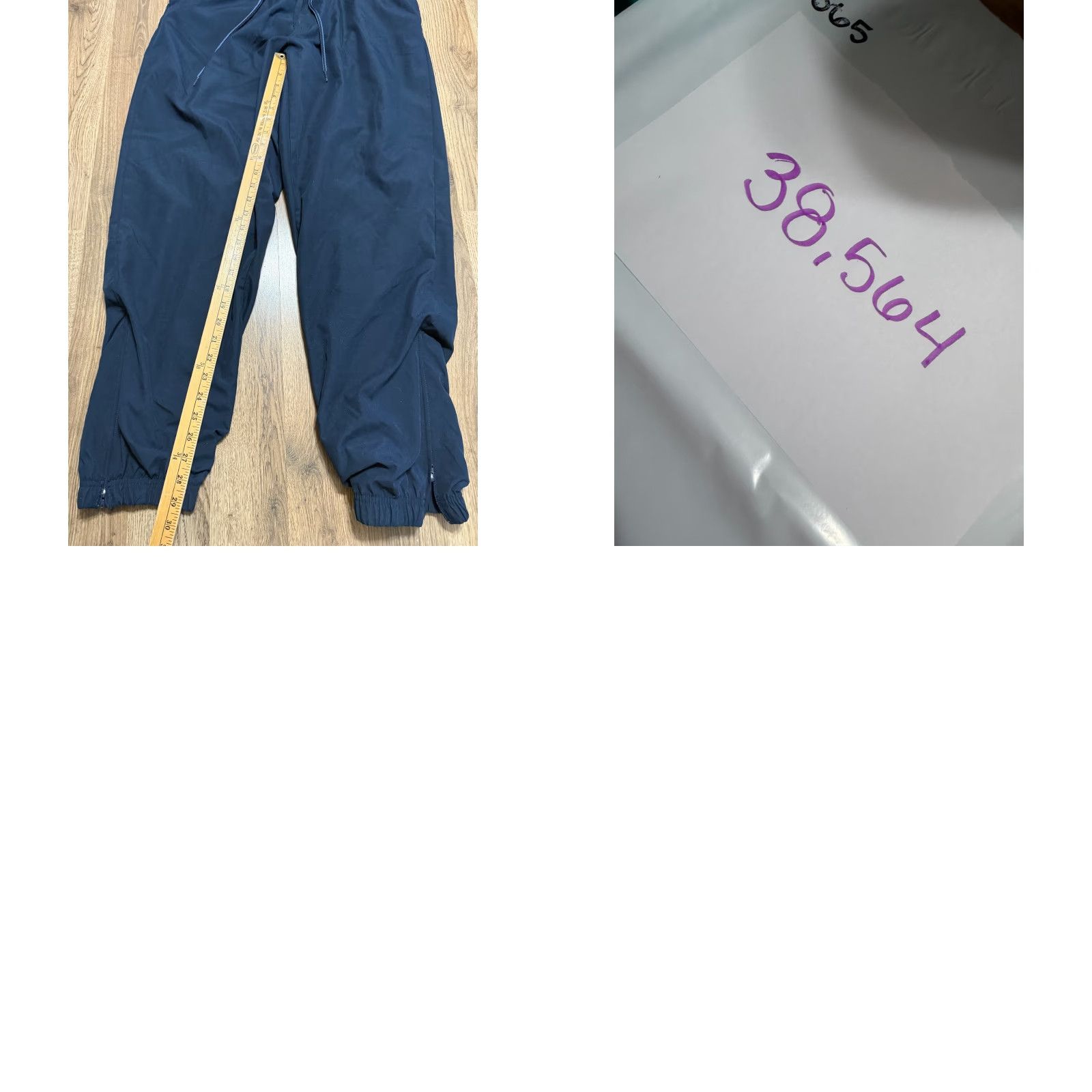 Roundtree & Yorke Roundtree & Yorke Pants, Men's Large, Blue, Ankle Zip, Lined Sport 40" Length Size 36" / US 14 / IT 50 - 8 Thumbnail