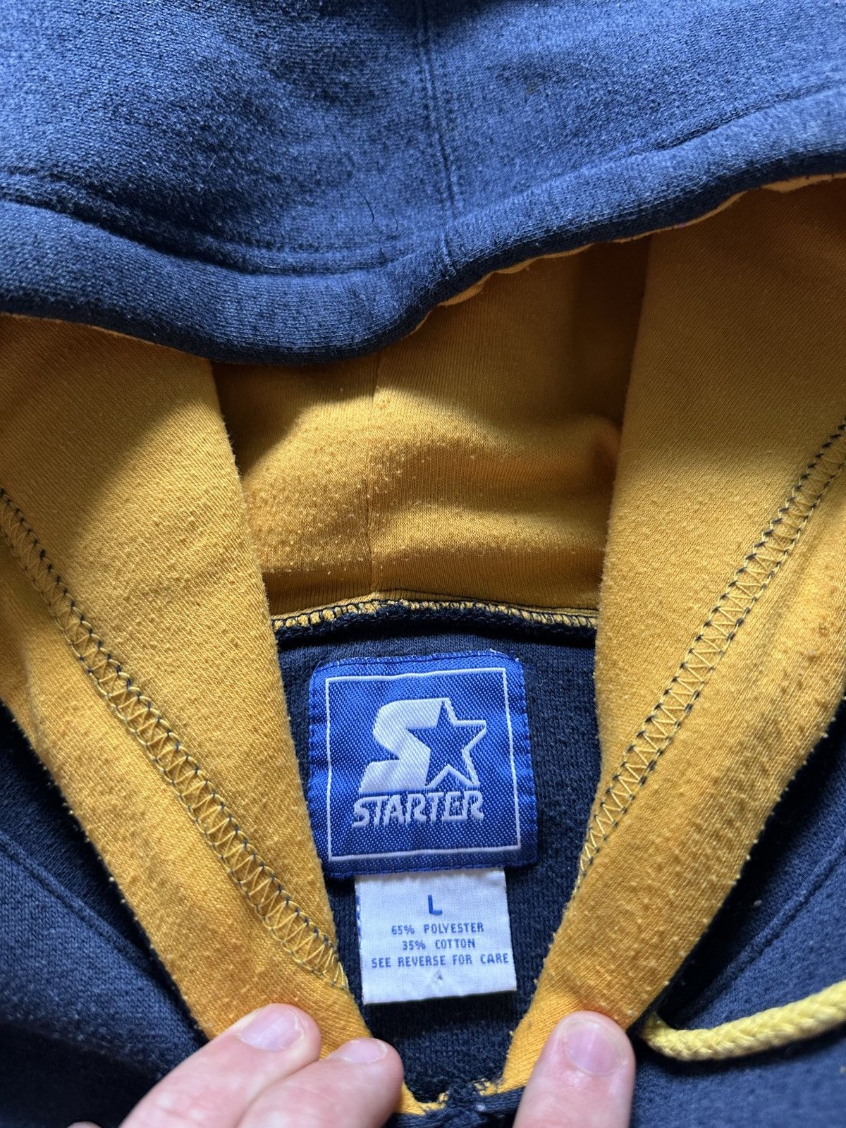 Starter × Vintage Vintage 90s Starter University Of Michigan Sweatshirt Size US L / EU 52-54 / 3 - 5 Thumbnail