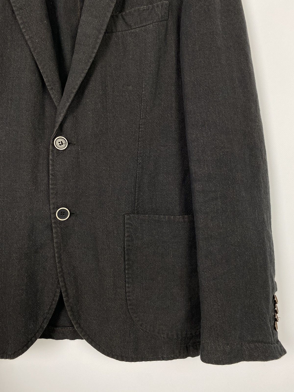 SARTORIO Sartoria Condotti Napoli Brownish Gray Washed Cotton Blazer Size 52R - 3 Thumbnail