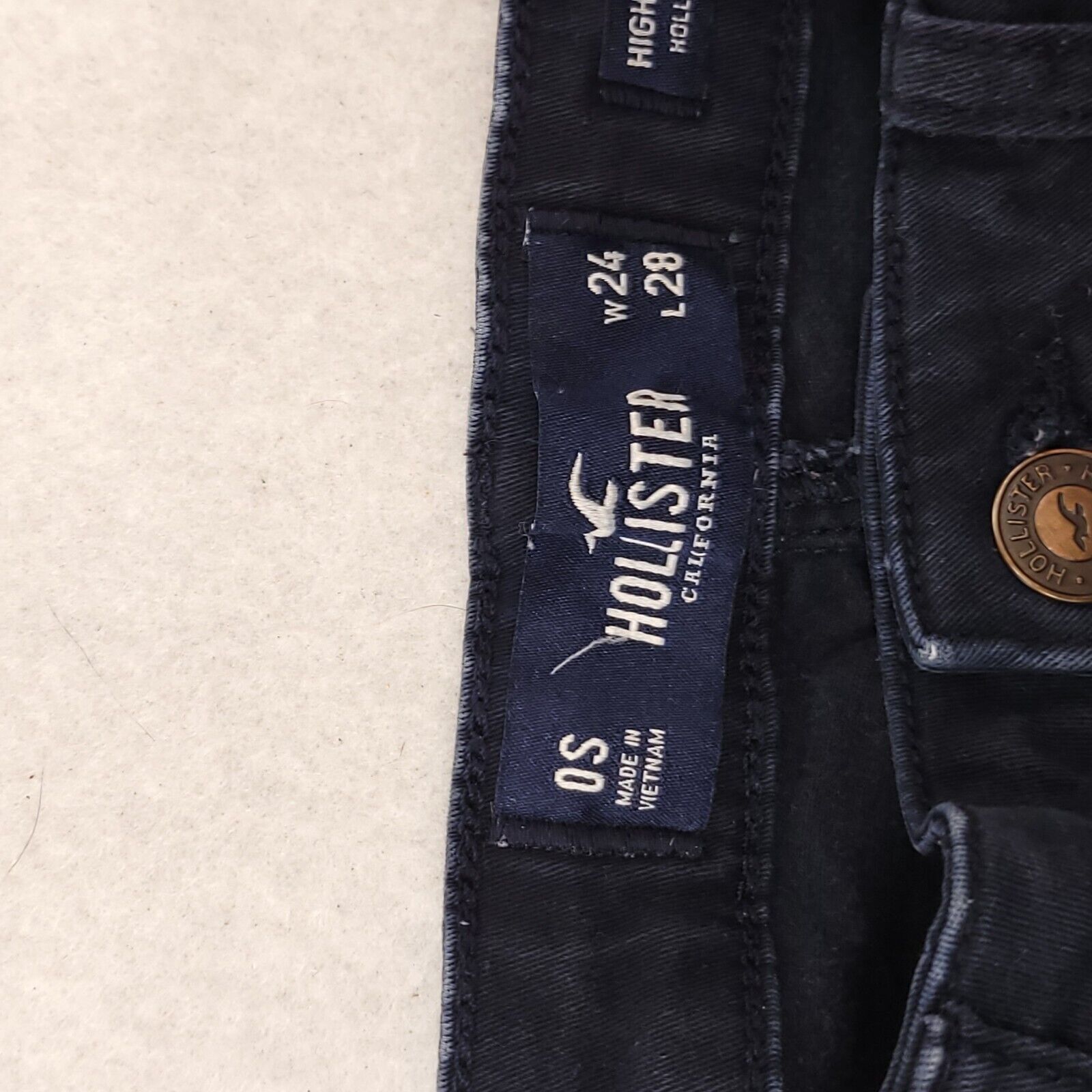 Hollister Hollister High-Rise Button Zip Denim Jeans Womens Size 24x28 Size 24" / US 00 / IT 34 - 3 Thumbnail