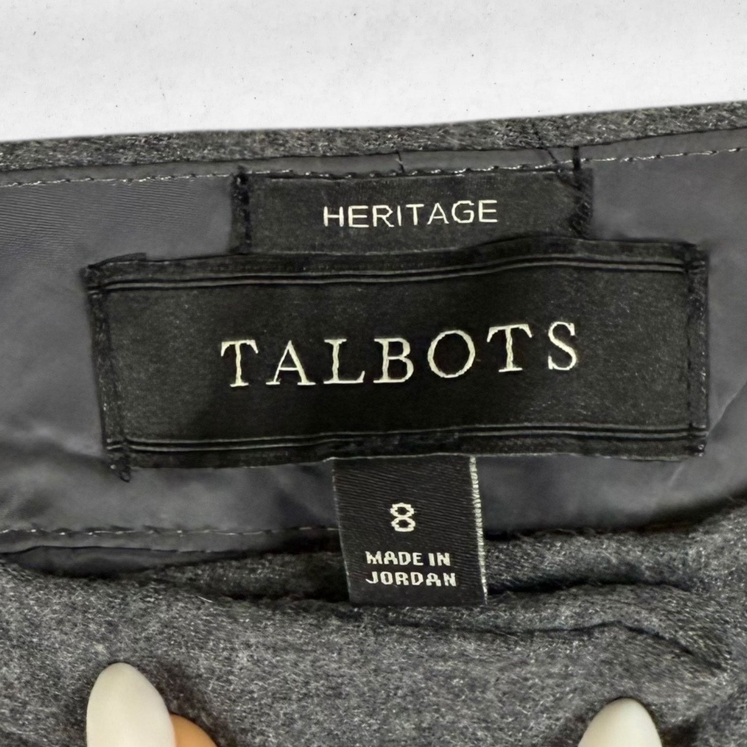 Other Talbots Heritage Gray Dress Pants Women's 8 Office Wool Size 30" / US 8 / IT 44 - 3 Thumbnail