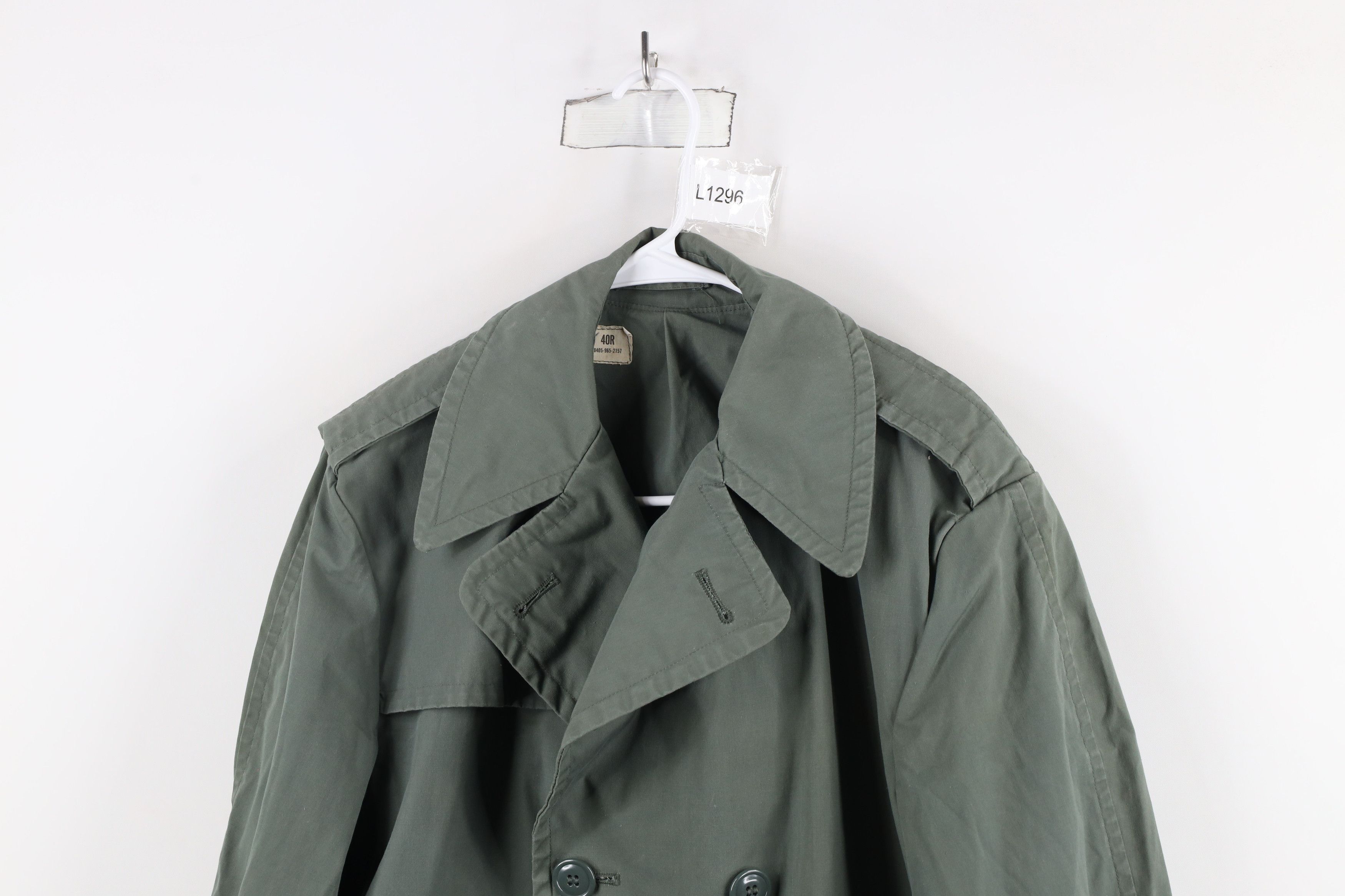 Vintage Vintage 70s Vietnam War 274 Green Raincoat Trench Coat USA Size US L / EU 52-54 / 3 - 2 Thumbnail