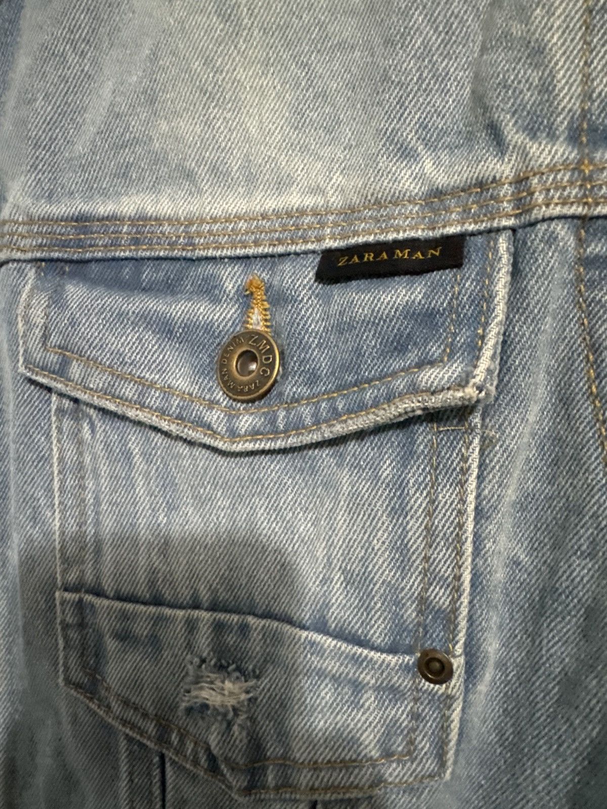 Zara Zara Jean Jacket Size US L / EU 52-54 / 3 - 3 Thumbnail