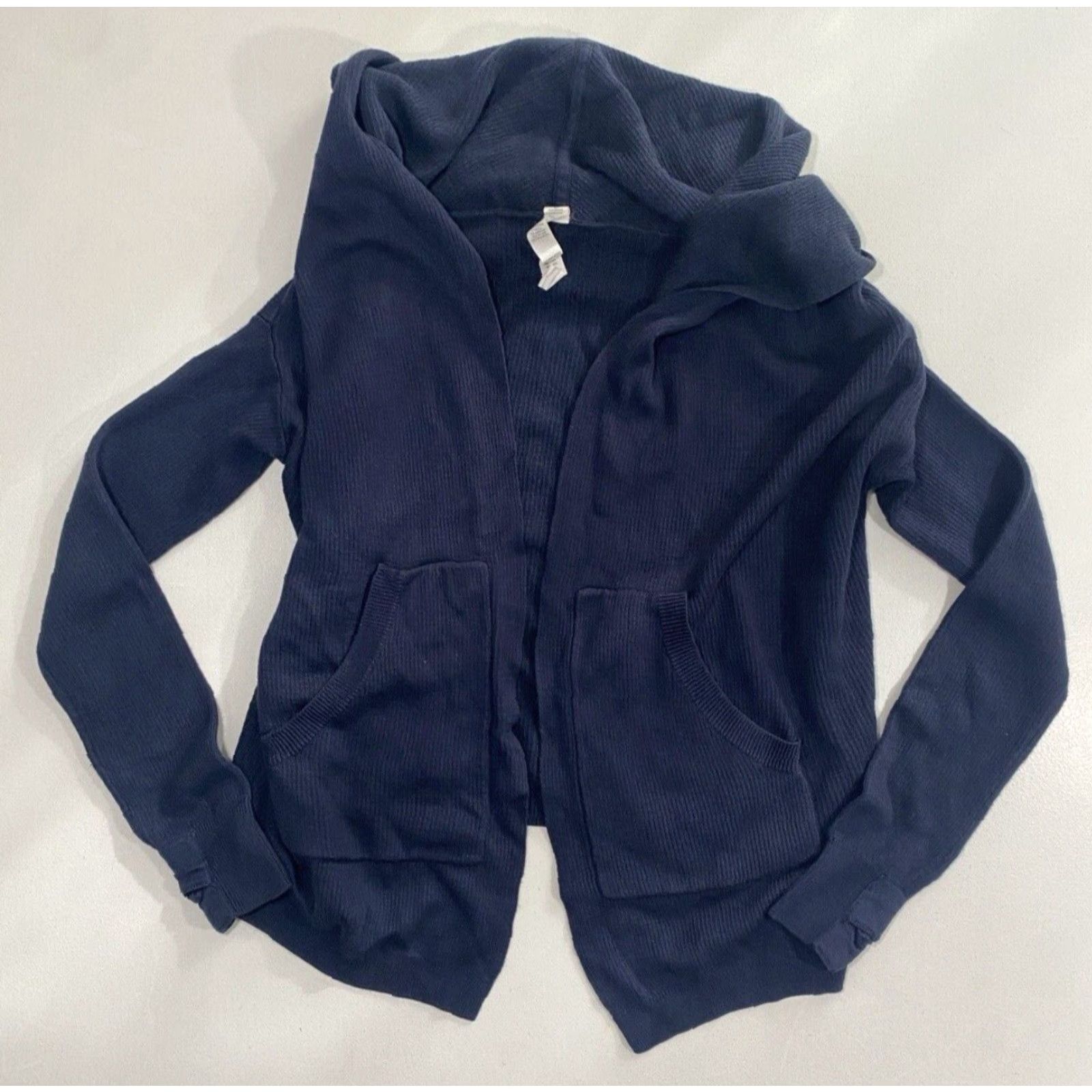 Lululemon VINTAGE Lululemon Cardigan Hoodie Sweater Women’s Knit Wrap Open Front Navy 2 Size XS / US 0-2 / IT 36-38 - 3 Thumbnail
