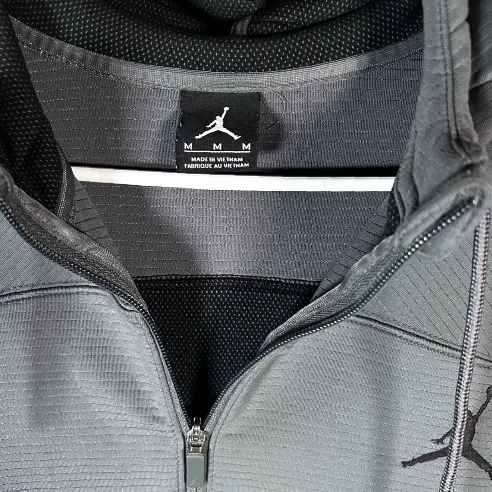 Jordan Brand Jordan Mens Full Zip Hoodie Gray Active Athletic Training Sweater Size M Size US M / EU 48-50 / 2 - 2 Thumbnail