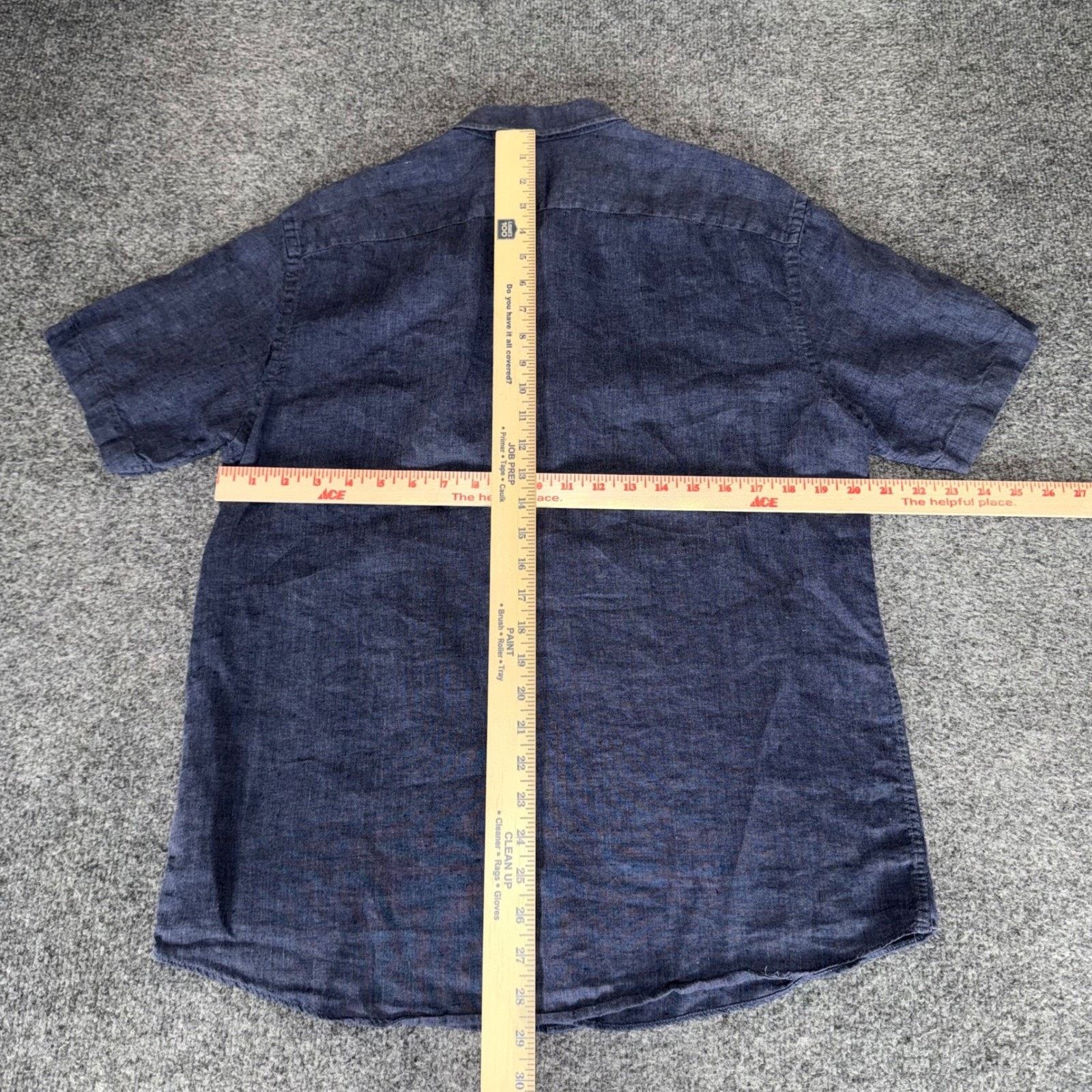 UNTUCKit UNTUCKit Mens Large Linen Short Sleeve Button Up Shirt Blue Size US L / EU 52-54 / 3 - 3 Thumbnail
