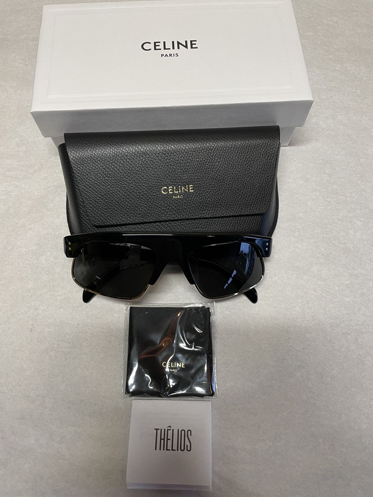 Celine CELINE CL40107U 01A 60MM Black/Smoke Rectangle Sunglasses Size ONE SIZE - 9 Thumbnail