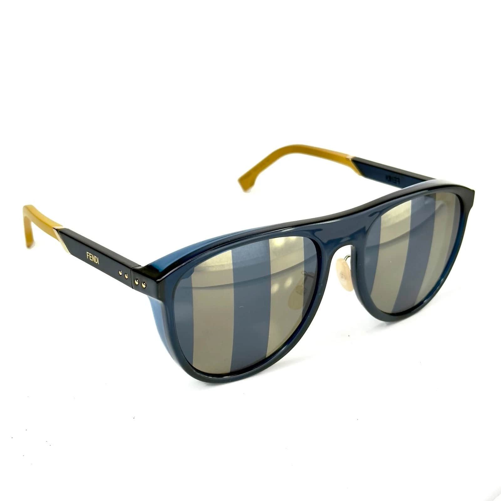 Fendi FENDI FFM0085S BOTANICAL 0085 Pequin Blue Sport Sunglasses Size ONE SIZE - 5 Thumbnail