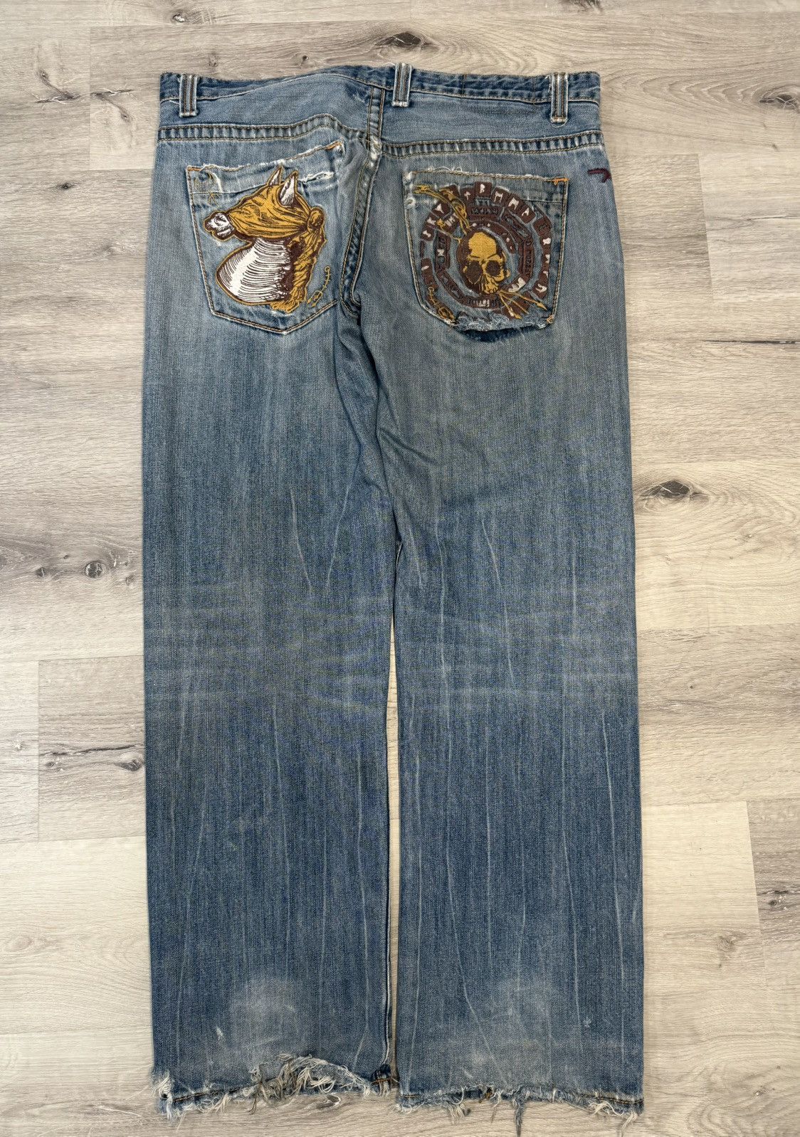 Vintage AZZURE “Voodoo Collection” Straight Fit Denim Size US 36 / EU 52 - 2 Thumbnail