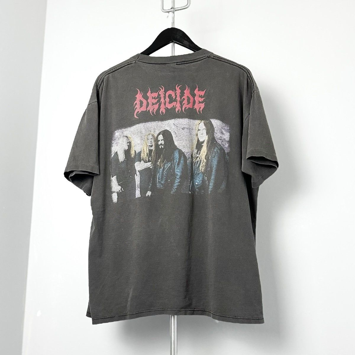 Band Tees × Vintage THRASHED 90’s DEICIDE One Upon The Cross T-Shirt Size US XL / EU 56 / 4 - 3 Thumbnail