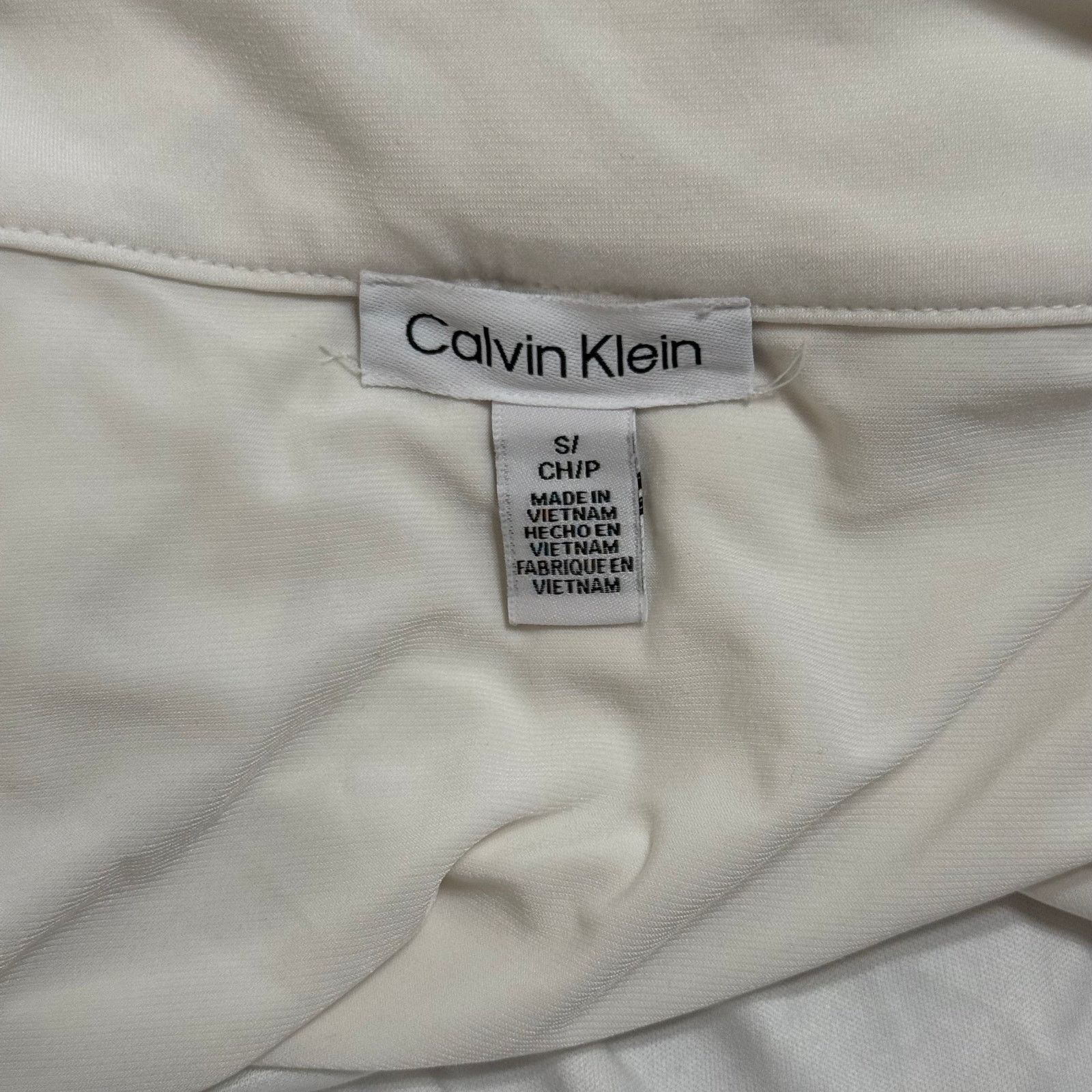 Calvin Klein Calvin Klein White Square-Neck Blouse | Sz S Size S / US 4 / IT 40 - 6 Thumbnail