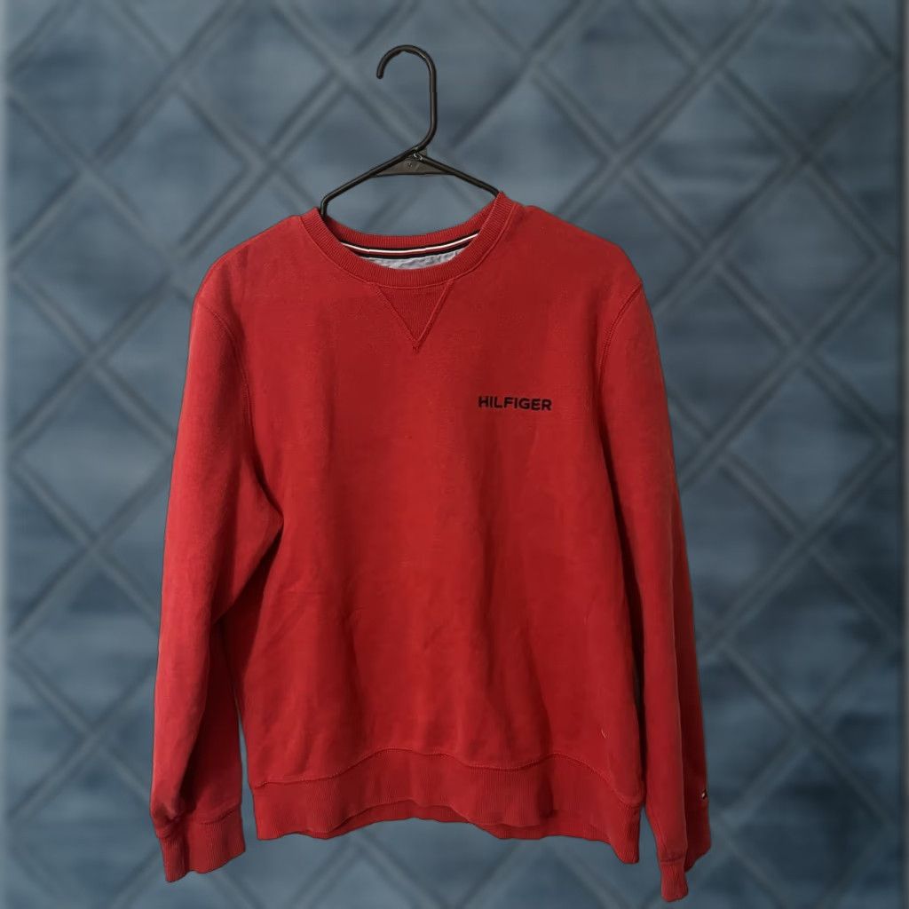 Tommy Hilfiger Tommy Hilfiger Knit Sweatshirt Sweater Red Mens Size Medium Crew Neck Pullover Size US M / EU 48-50 / 2 - 1 Thumbnail
