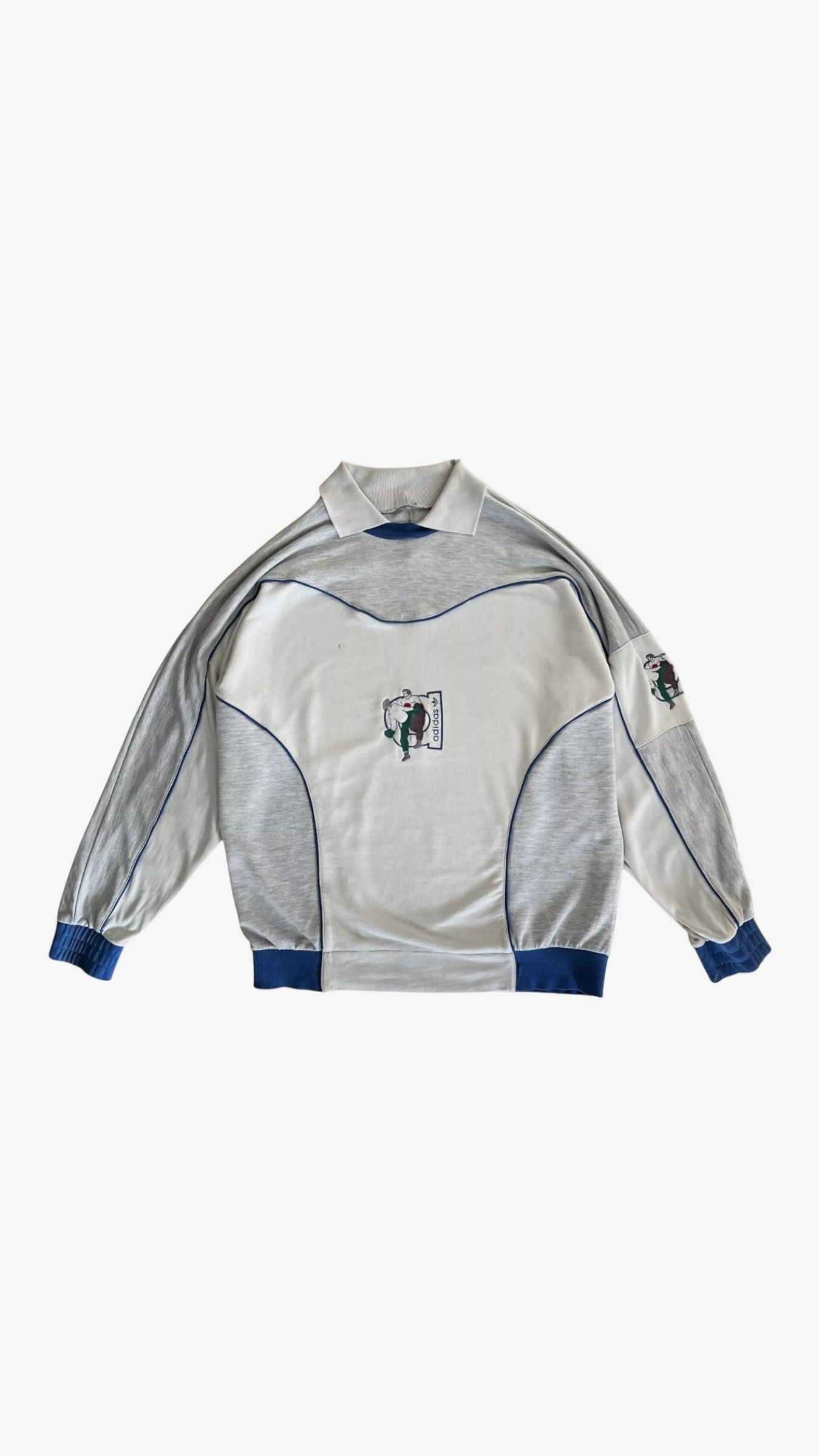 Adidas Vintage 90s Adidas Kickboxing Collared Sweatshirt Size US XL / EU 56 / 4 - 1 Thumbnail