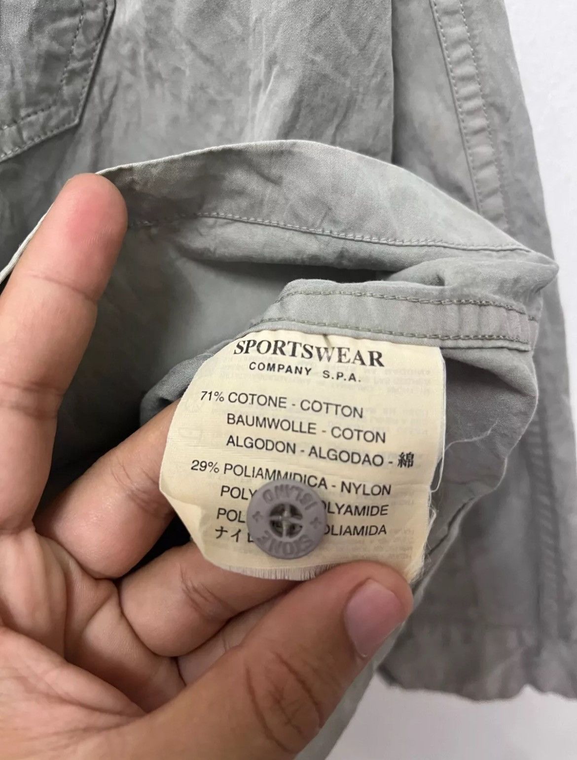 Stone Island Stone Island Vintage Matte Grey LS Double Pocket Button Up Size US L / EU 52-54 / 3 - 10 Thumbnail