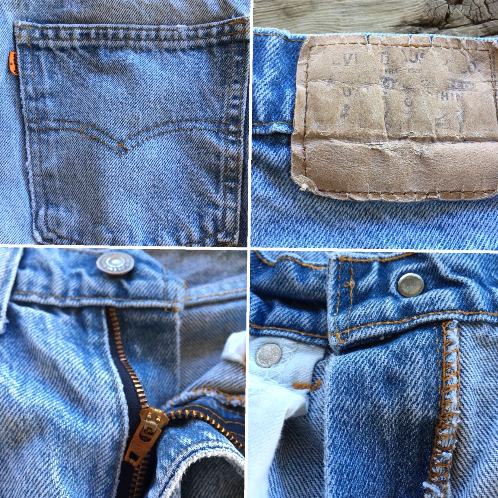 Vintage VINTAGE Levi’s Orange Tab Jeans Distressed From Wear 31 x 31 Denim Blue 1970s Womens Men’s? Size US 31 - 6 Thumbnail