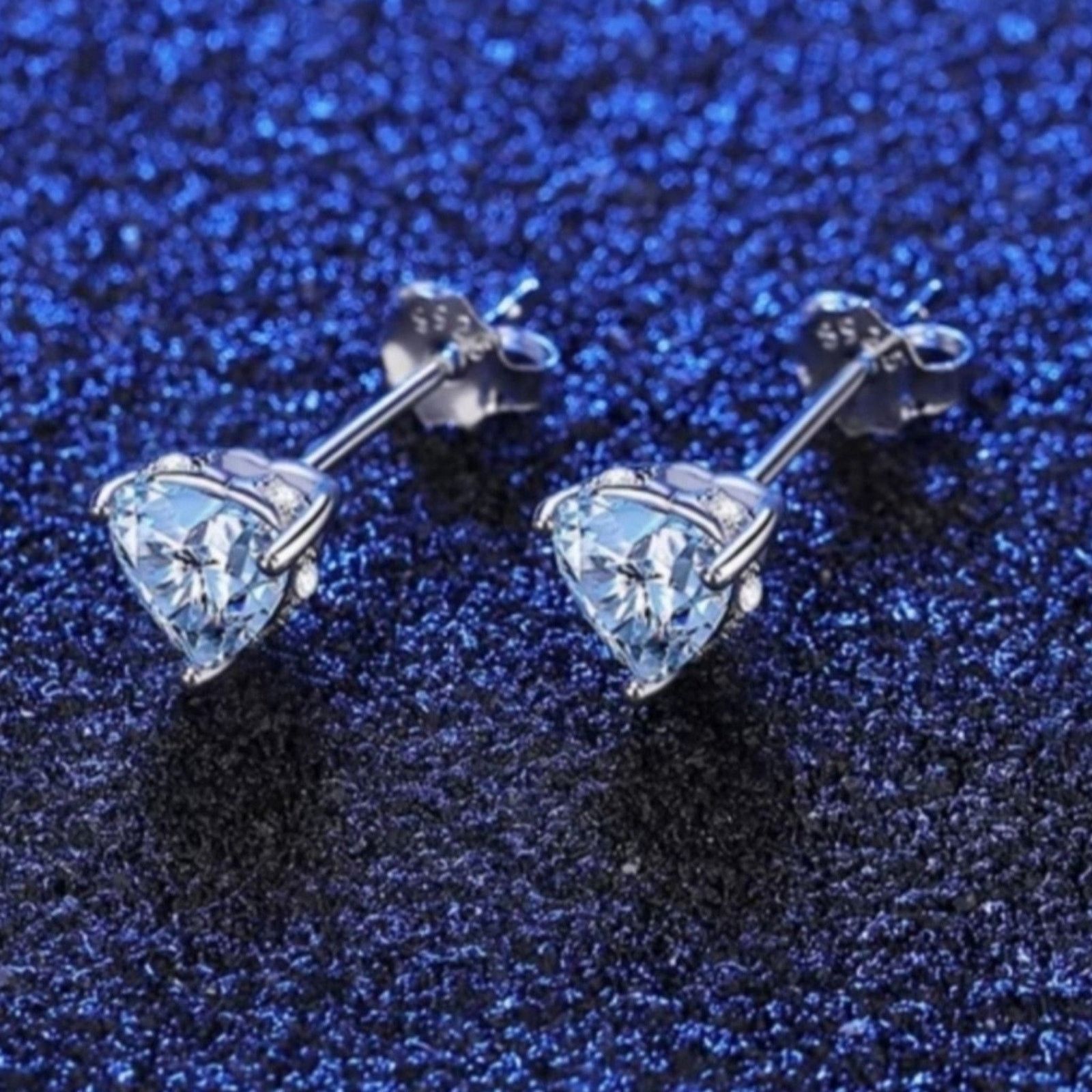 Other Heart Stud Earrings 1 Cttw Moissanite 925 Silver NWT Size ONE SIZE - 10 Thumbnail