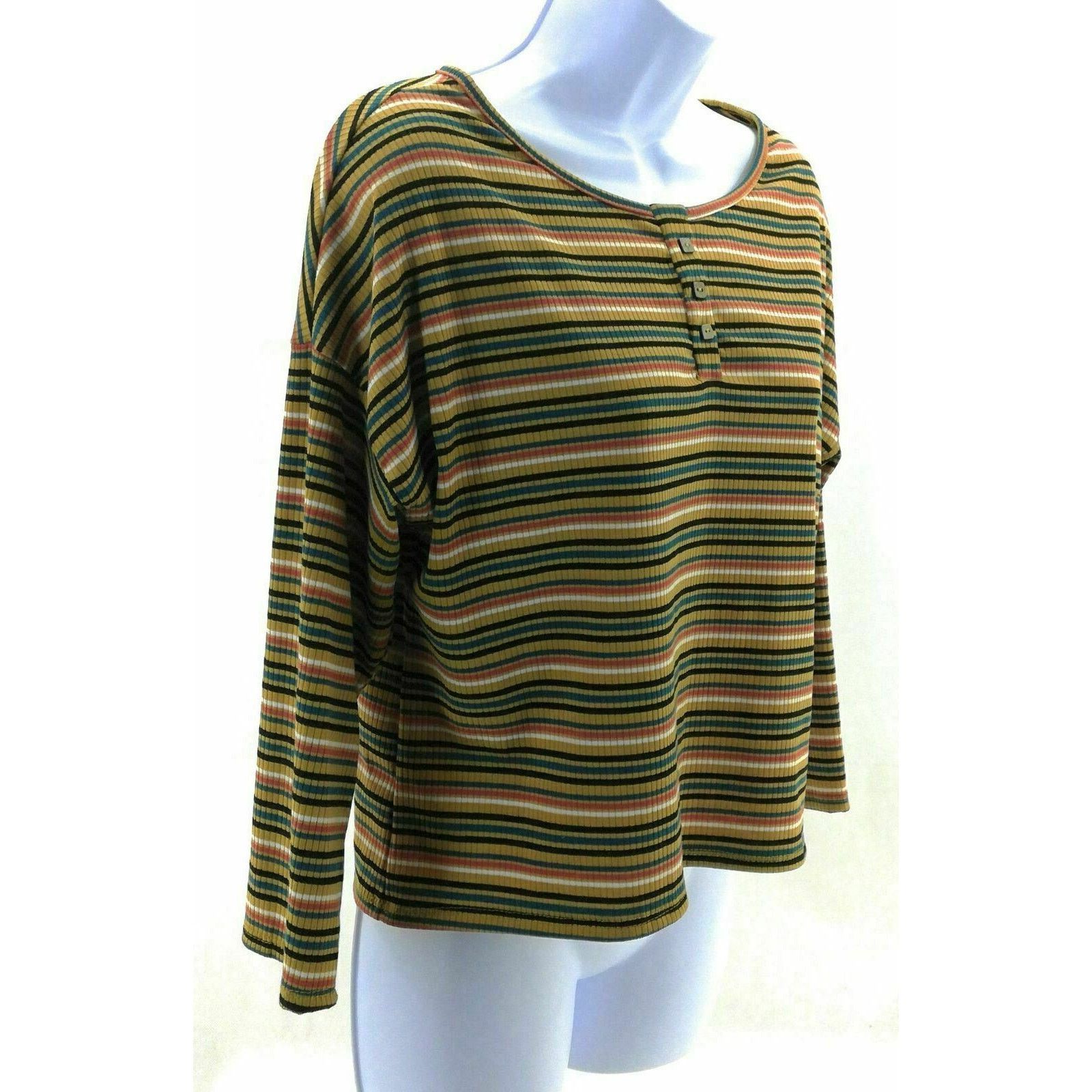 Other Try This Multicolor Striped Long Sleeve Top - Size Small Size S / US 4 / IT 40 - 2 Thumbnail