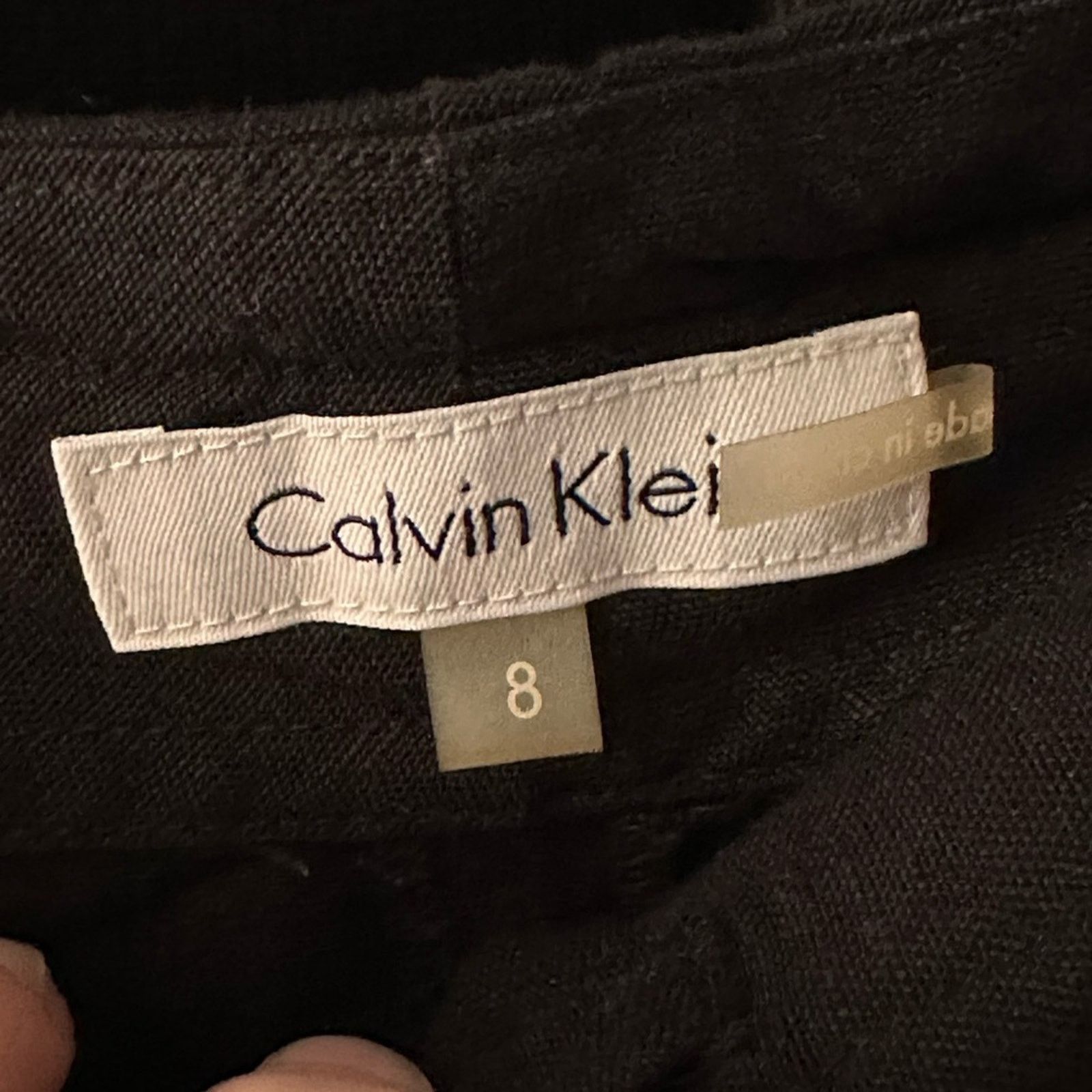 Calvin Klein Calvin Klein Black Linen Wide Leg Drawstring Pants Size 30" / US 8 / IT 44 - 8 Thumbnail