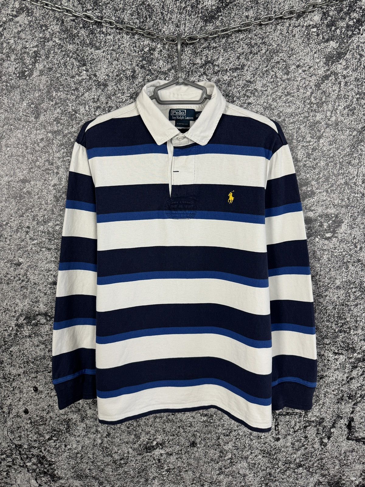 Polo Ralph Lauren Polo Ralph Lauren Polo Long Sleeve Striped Rugby Shirt XL Size US XL / EU 56 / 4 - 1 Thumbnail