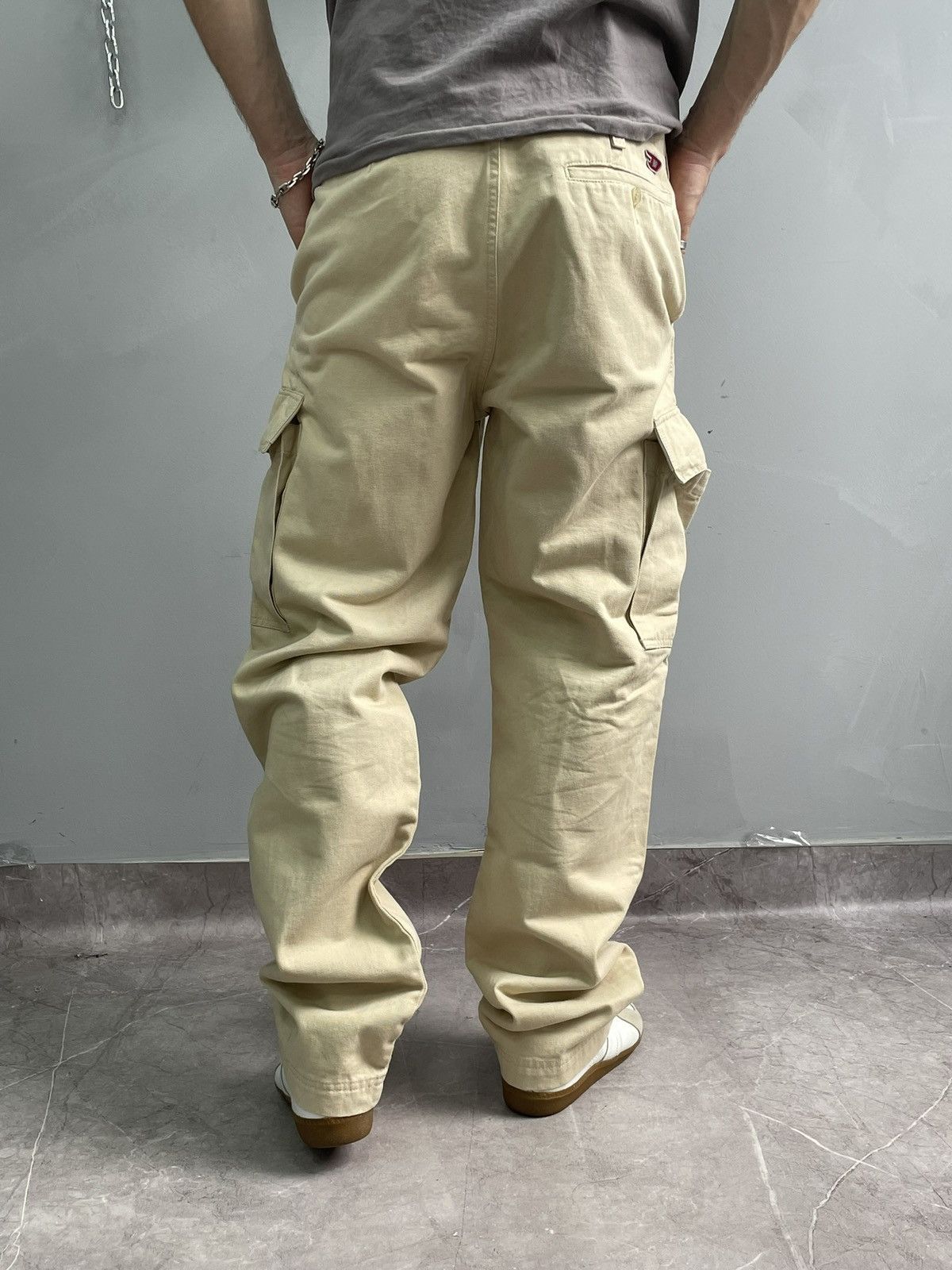 Diesel Rare baggy beige cargo pants y2k fashion Diesel Size US 31 - 9 Thumbnail