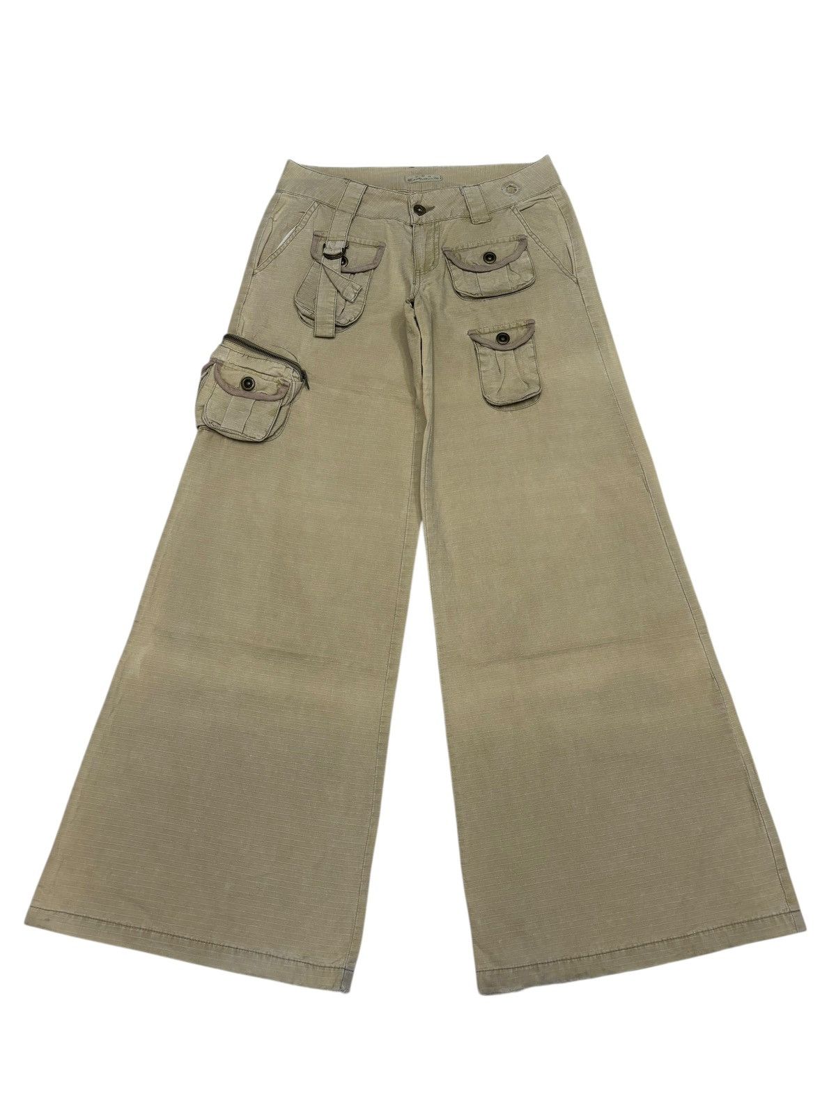 GOA 🔥G.O.A SUPER FLARED PARACHUTE PANTS CARGO LOW RISE Size US 28 / EU 44 - 3 Thumbnail