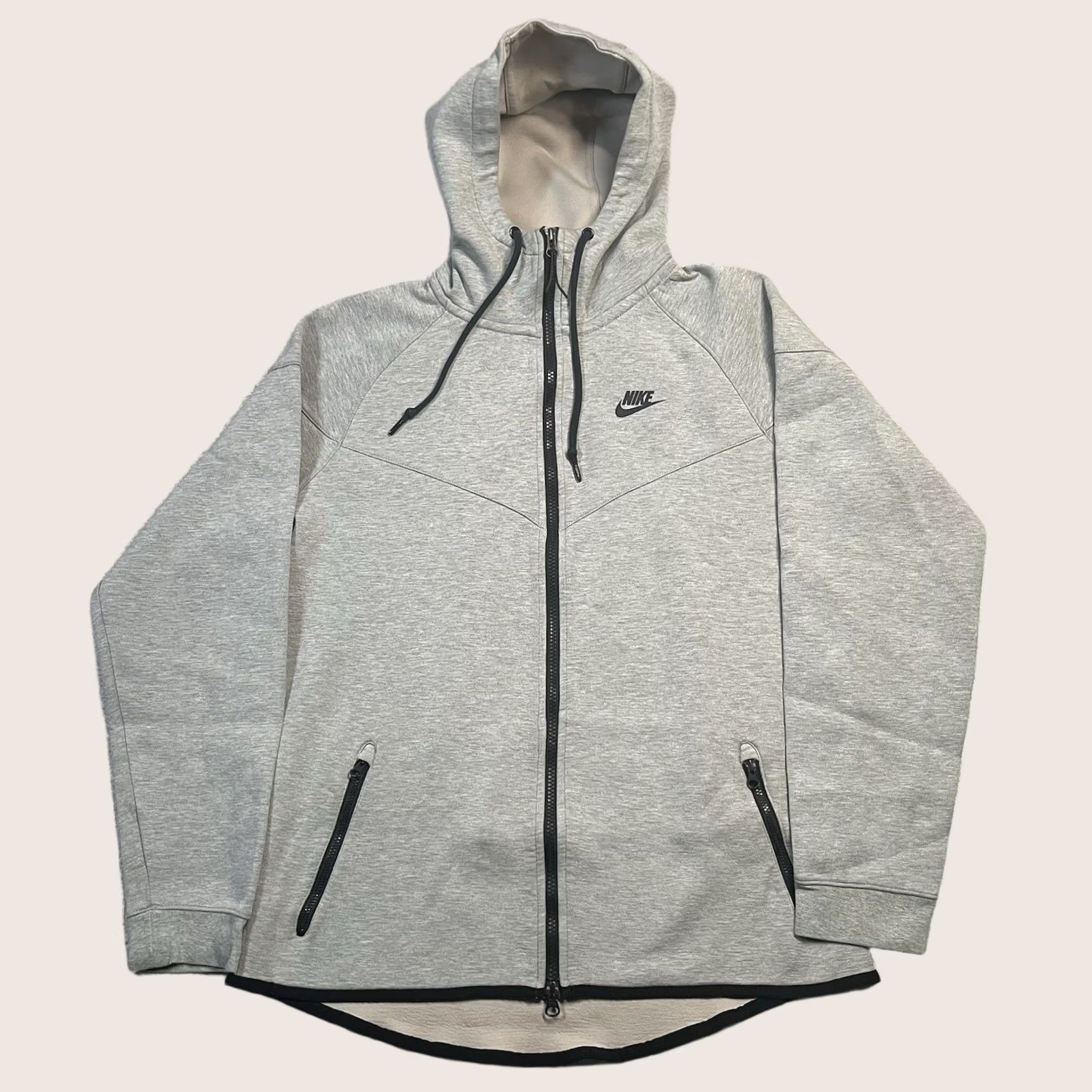 Nike Nike Tech Fleece Hoodie Mens L Gray Full Zip Nike Windrunner Swoosh Logo Sweatshirt Jacket Size US L / EU 52-54 / 3 - 1 Thumbnail