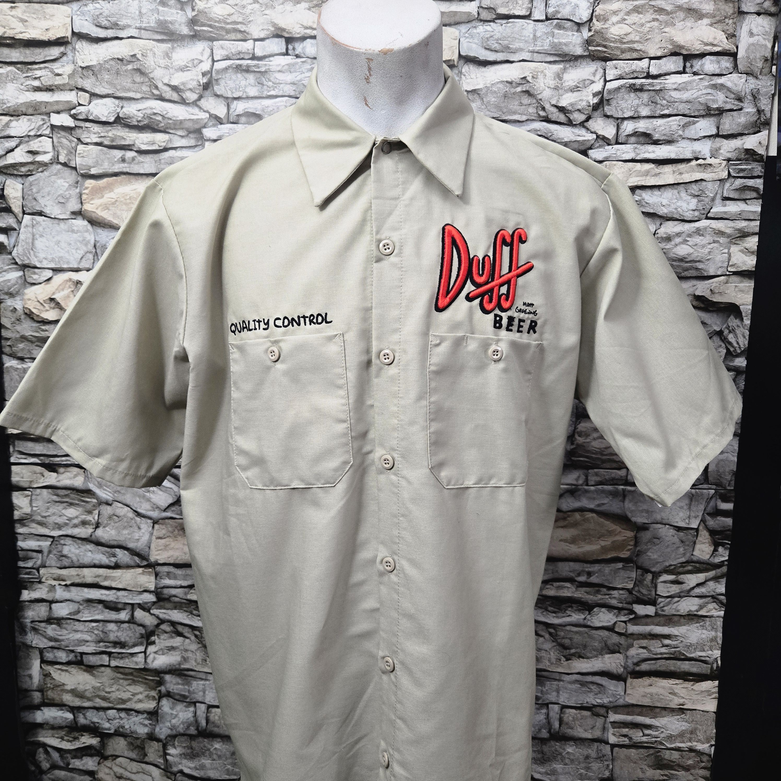 Universal Studios Universal Studio Duff Beer Men's Button Down Shirt XL Beige Size US XL / EU 56 / 4 - 2 Thumbnail